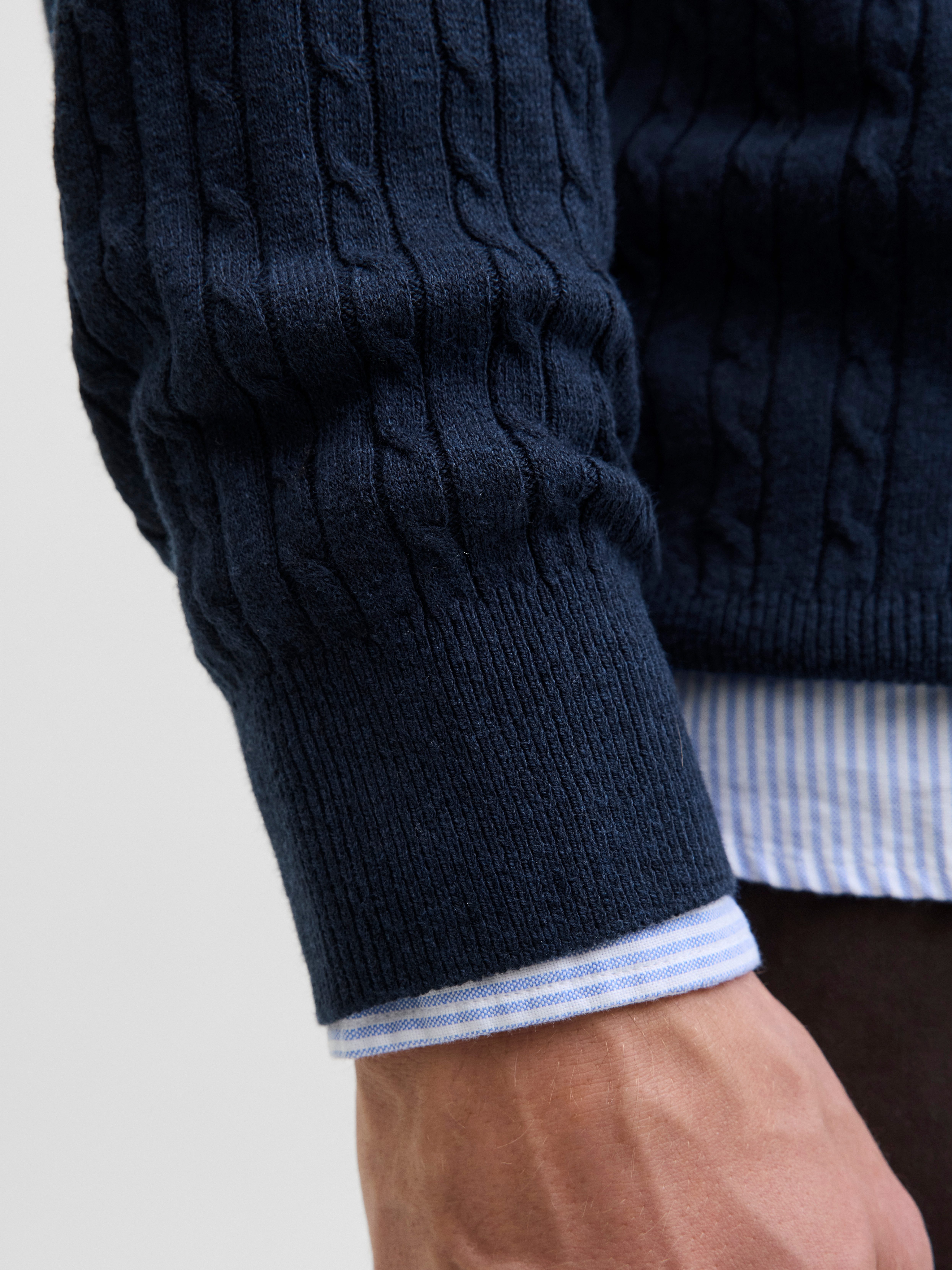 Jack & Jones Strickpullover JJEEMIL KNIT CABLE CREW NECK NOOS