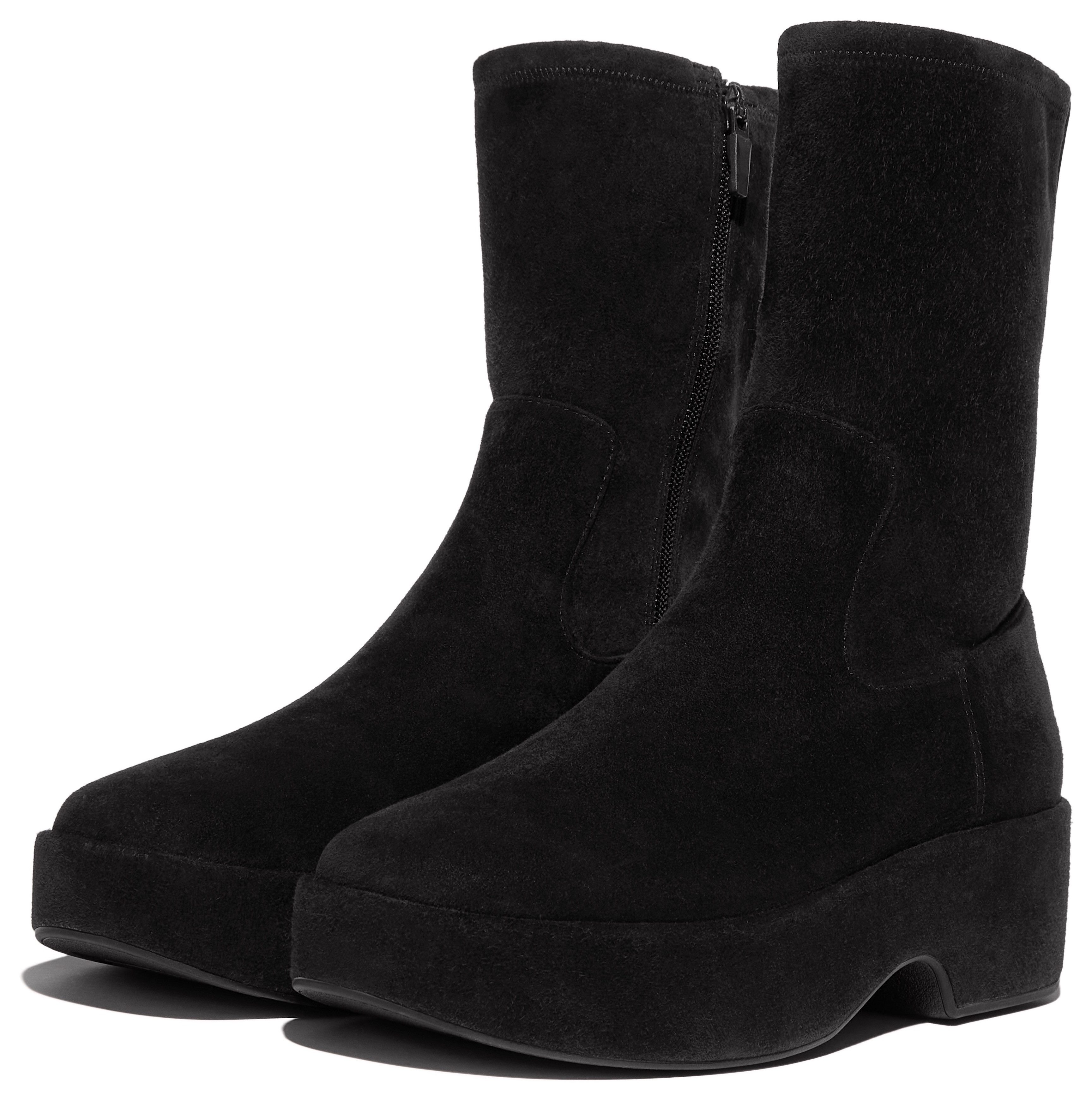 Fitflop F-LUMA Plateaustiefelette Stiefel, Chunky Boot mit Stretch-Schaft