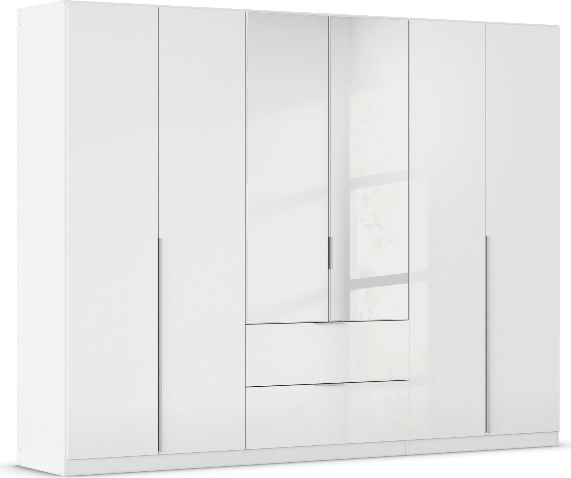 OTTO home Drehtürenschrank Kleiderschrank Schrank Garderobe AGORDO mit Dekor- oder Hochglanzfront (in zwei Griff-Farben, Breiten 91-360 cm) mit Außenschubkästen, in 7 Breiten und 2 Höhen MADE IN GERMANY