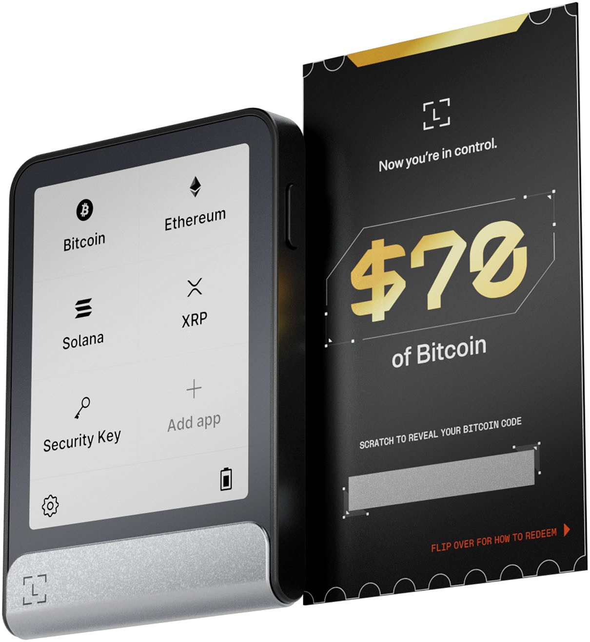 LEDGER Krypto Hardware-Wallet Ledger Flex™ mit 70 $ in BTC