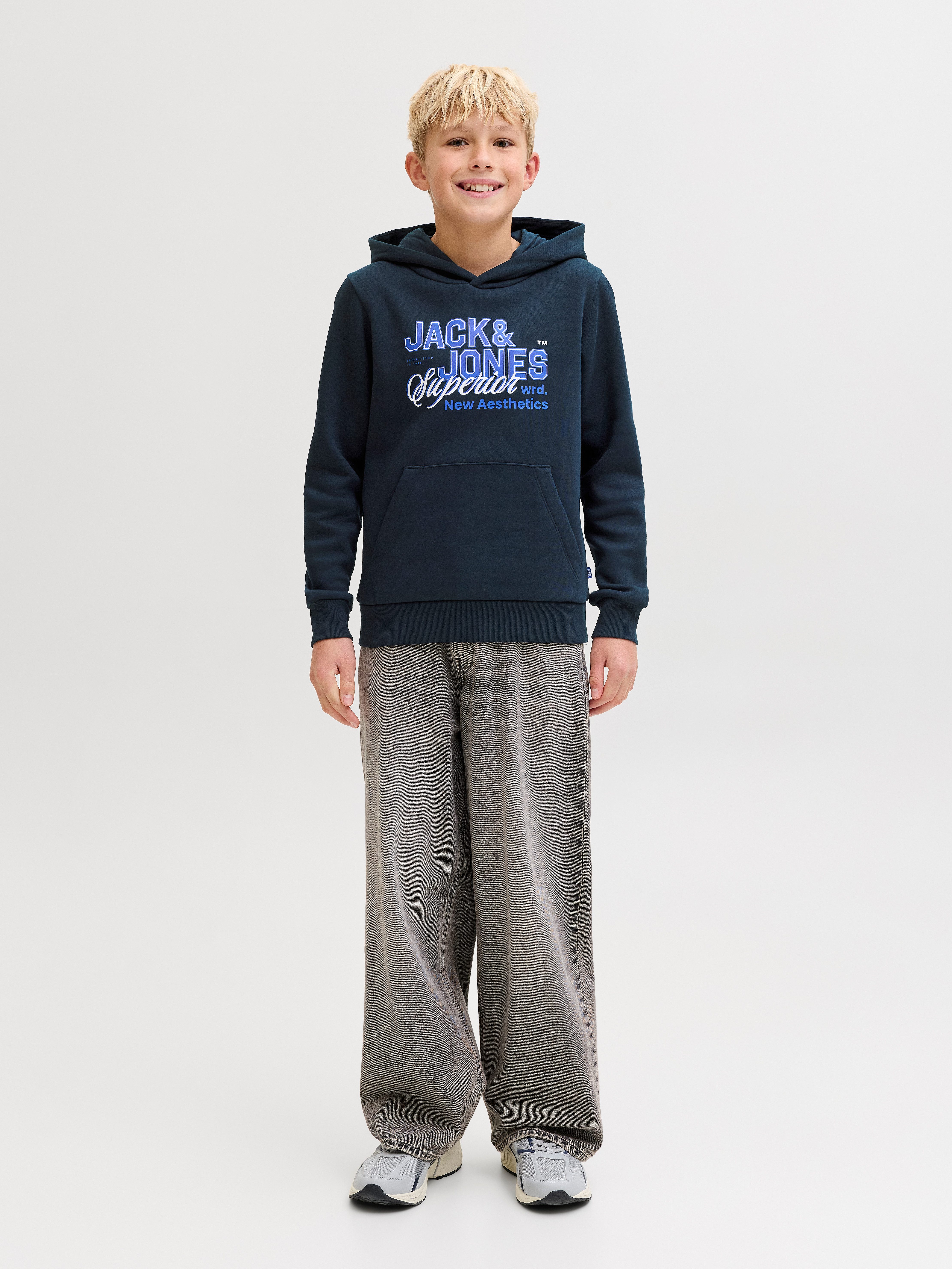Jack & Jones Junior Kapuzensweatshirt JJELOGO SWEAT HOOD 2 COL AW25 NOOS JNR