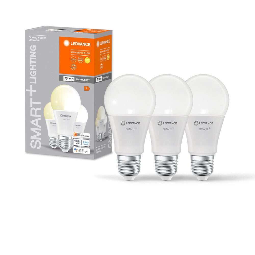 LED-Leuchtmittel E27, 9W, 2700K, 806lm, warmweiß