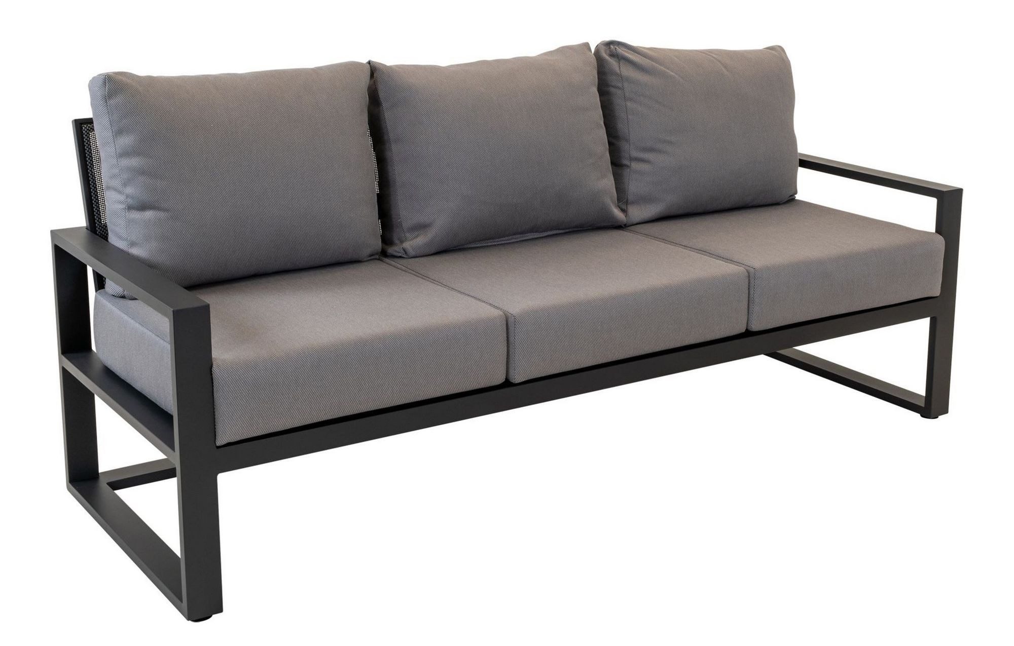 Lesli Living Gartenlounge-Bank Lesli Living Dining - Loungesofa "Tormenta Negro" 209 cm