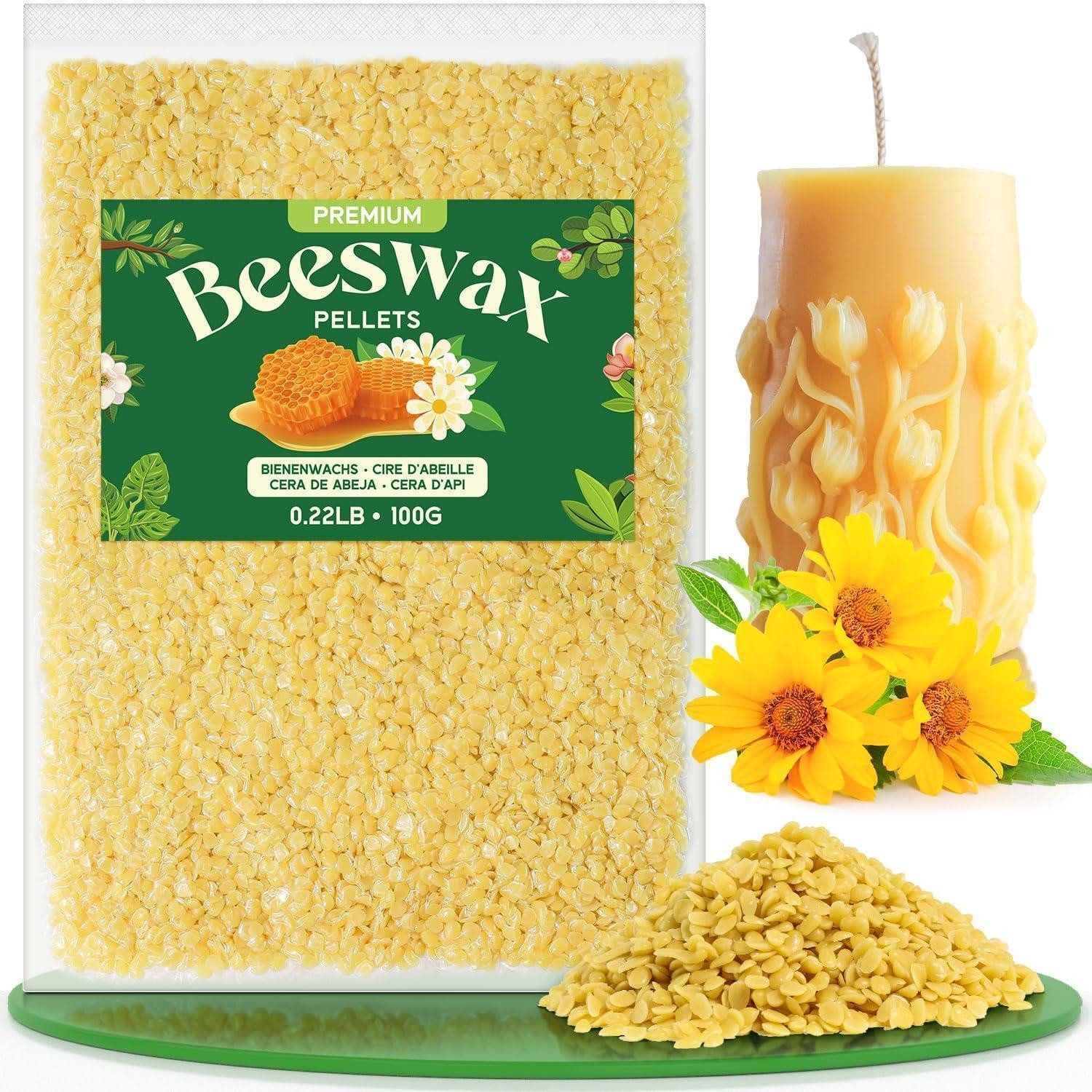 LuxusKollektion Bienenwachskerze Bienenwachs Bio Pastillen 100g Gelb