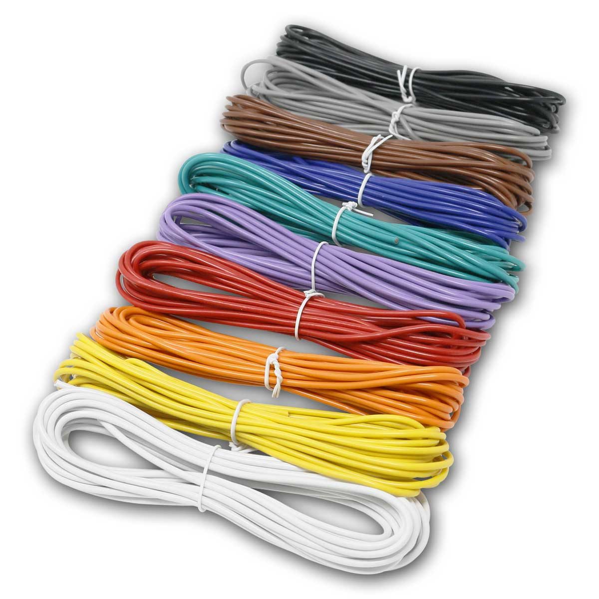 world-trading-net Litzen Set, 1,50 mm², 10 Farben je 5m Elektro-Kabel