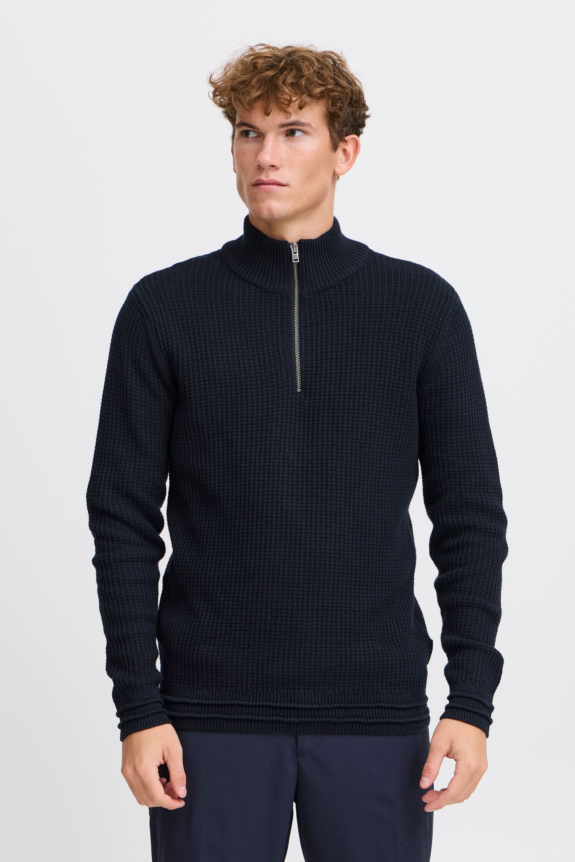 Casual Friday Troyer CFKARL halfzip structured knit Schicker Troyer Пуловеры
