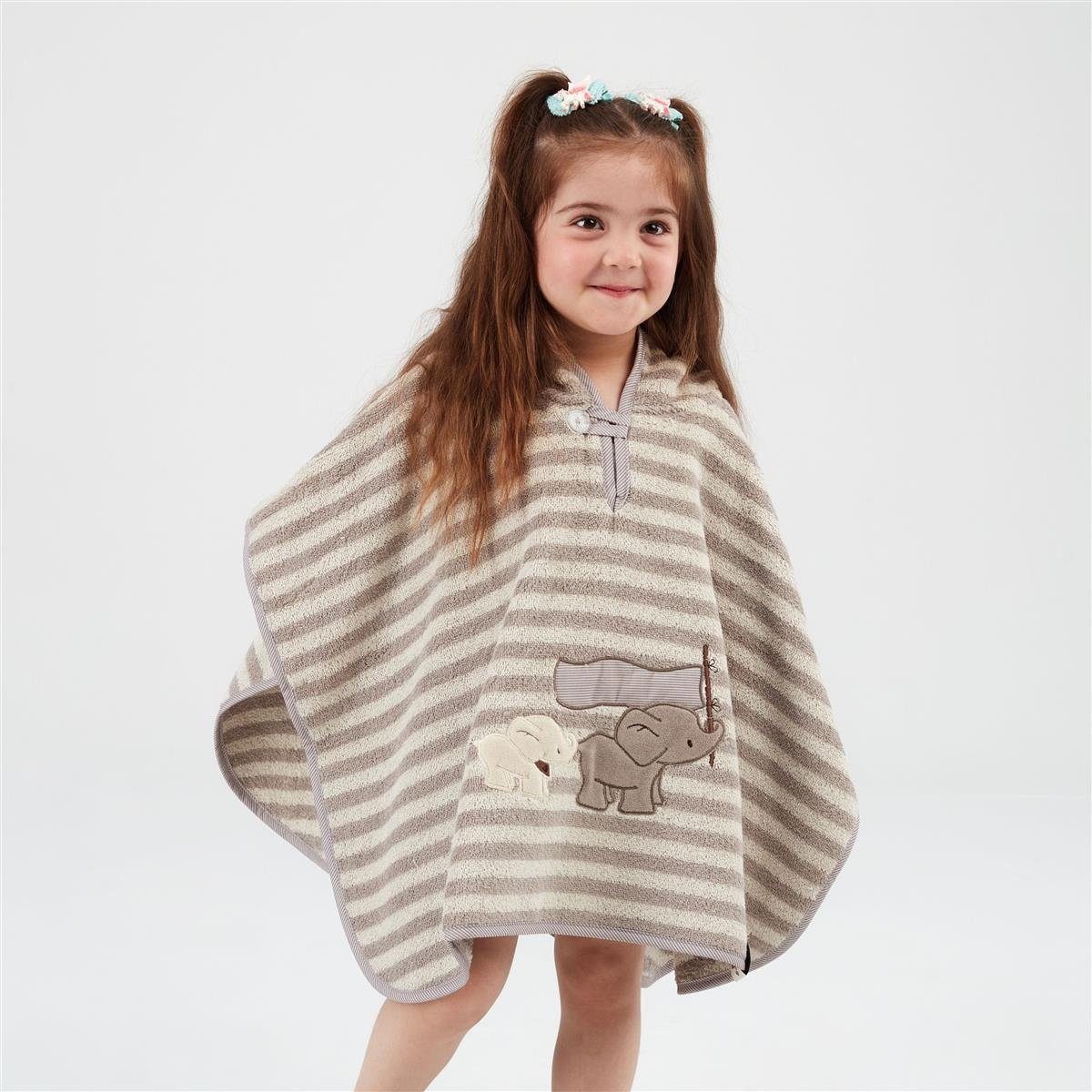 SEI Design Badeponcho Baby Kinder Badeponcho mit Kapuze, Schnittform Длина, Material, Ausstattung, Art Verschluss, Besondere Merkmale