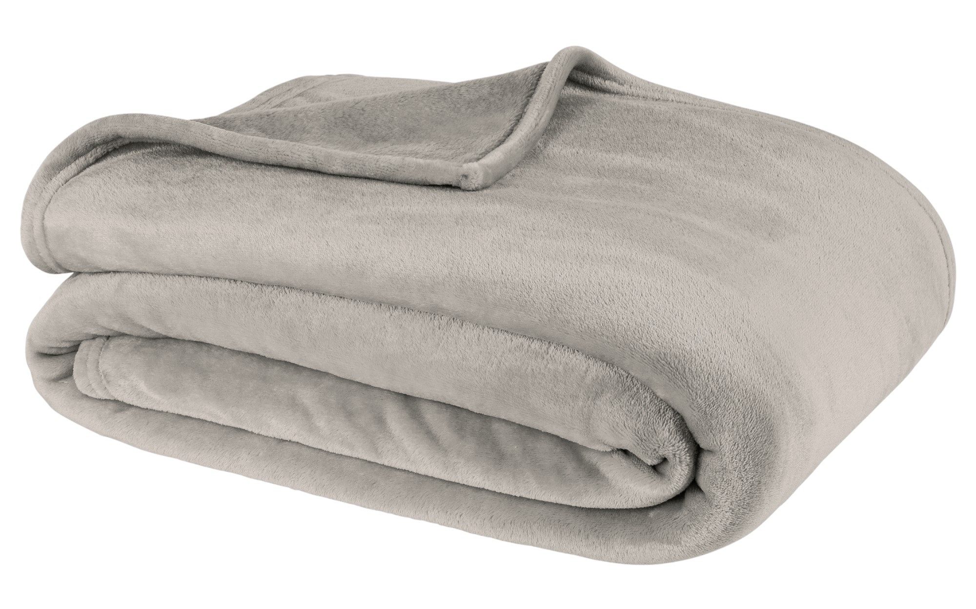Wohndecke Kuscheldecke Flauschig Fleecedecke 150x200 180x220 Sofa Couch Decke, Carpe Sonno, Super Softe Sofadecke Überwurf Tagesdecke Beige Grau – Bild 2 von 5