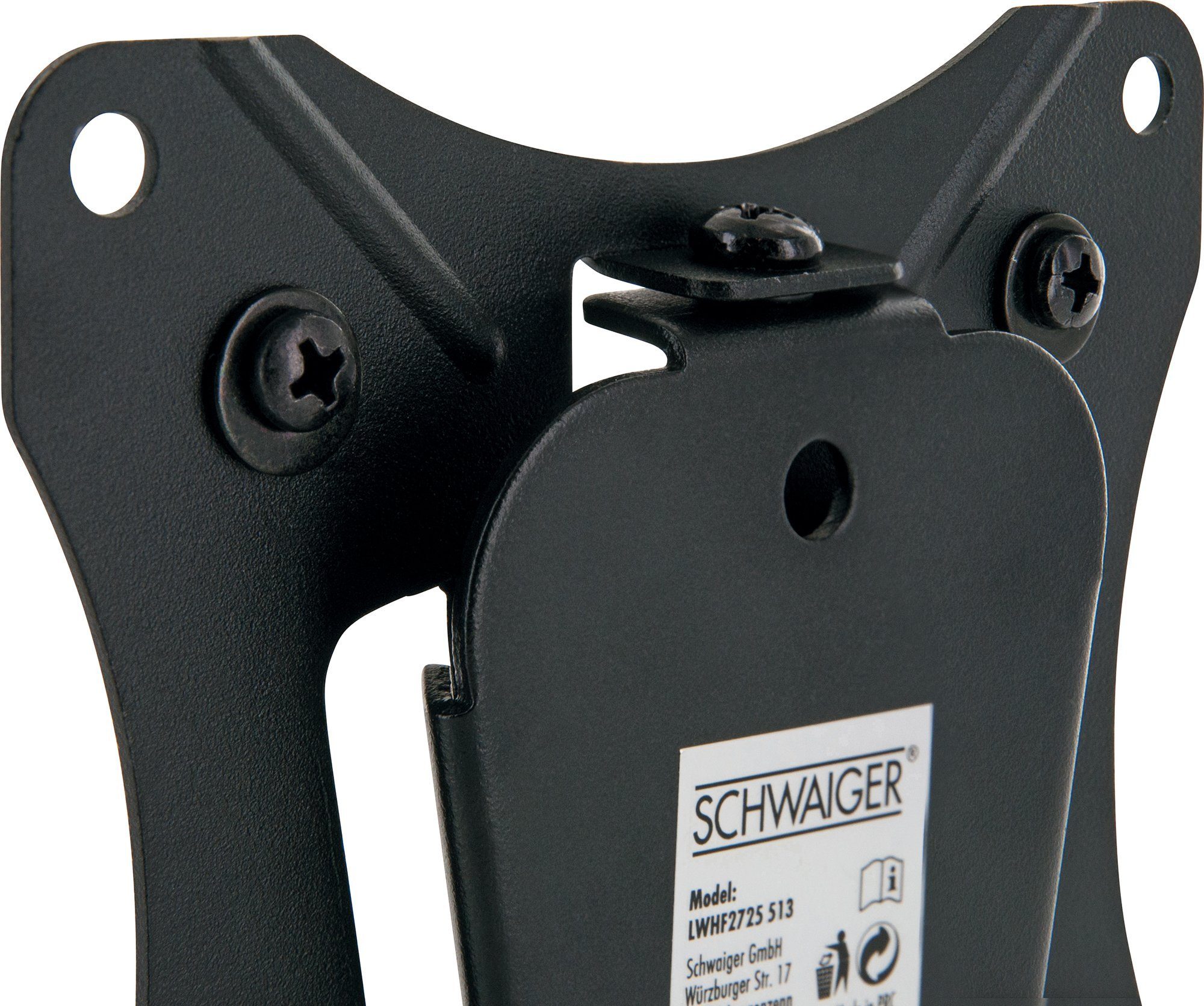 Schwaiger TV-Wandhalterung LWHF2725 513, (bis 29 Zoll, fix, bis 25kg, bis 100x100mm, schwarz)