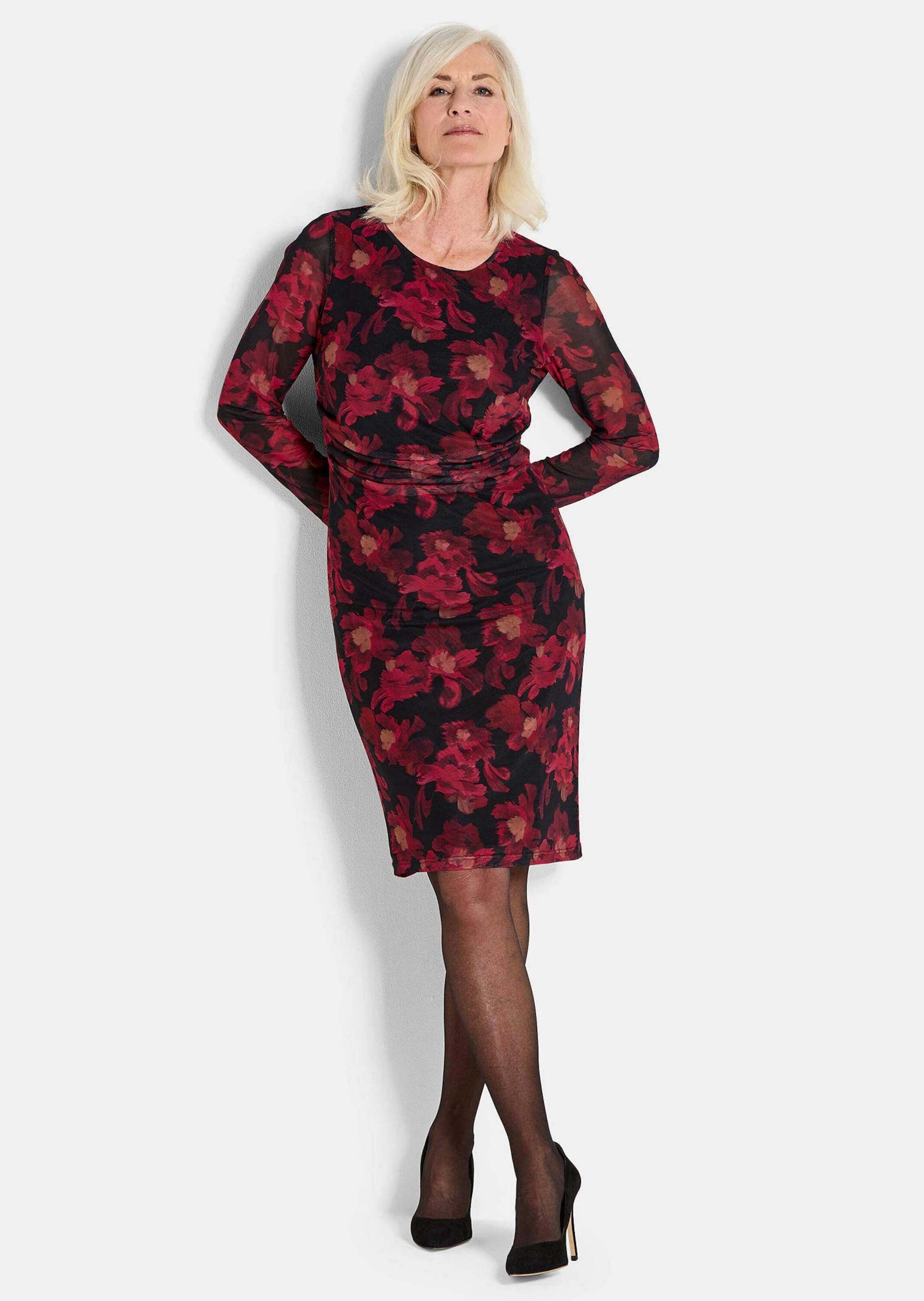 GOLDNER Abendkleid Kurzgröße: Kleid aus weichem Mesh günstig online kaufen