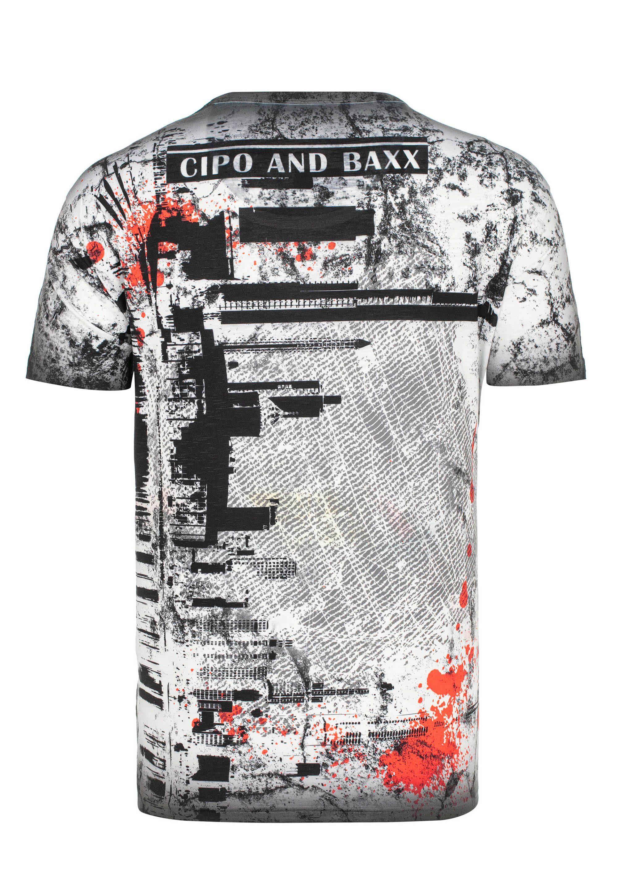 T-Shirt CT628 mit coolem Baxx Cipo Allover-Print &