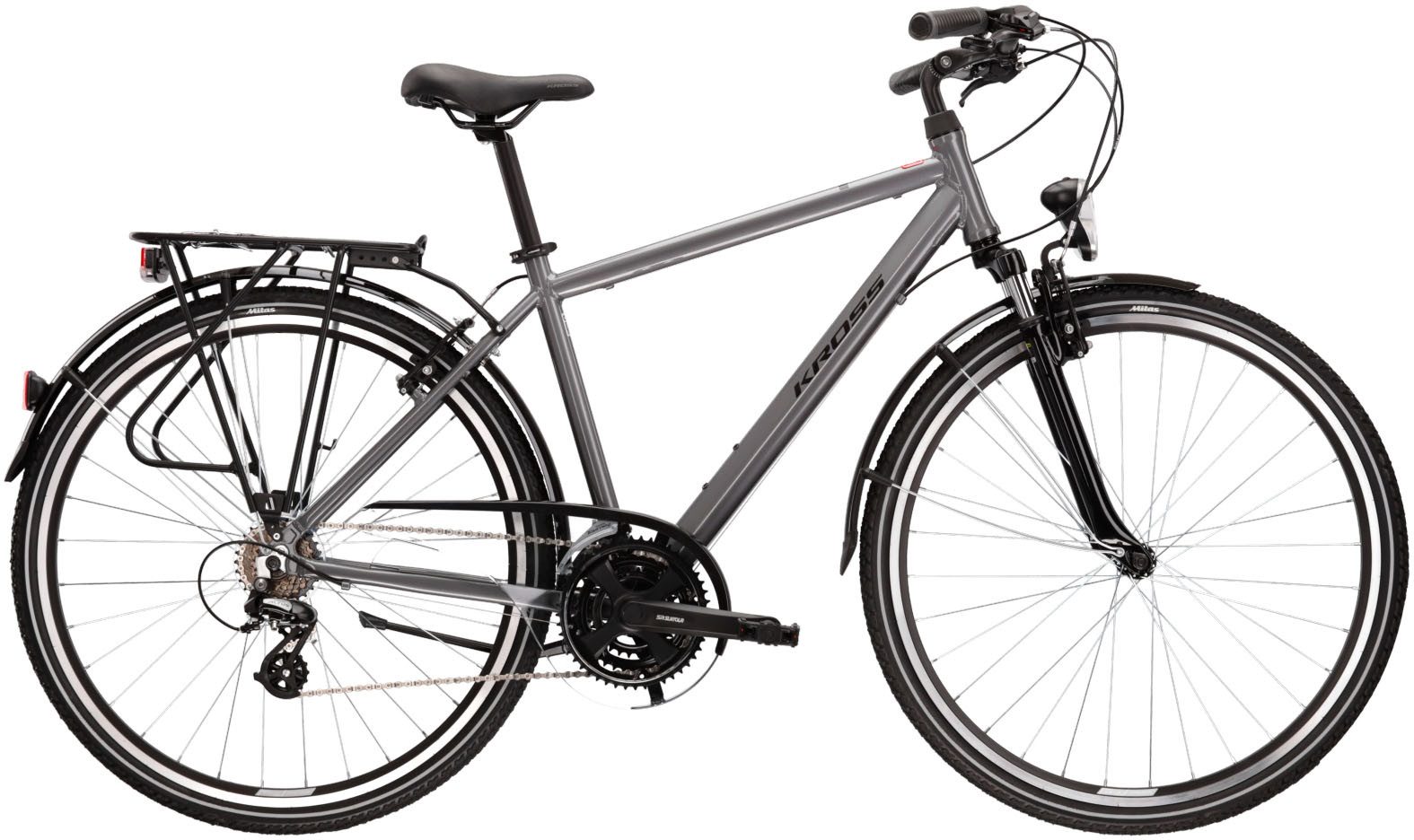 Kross Trekkingrad KROSS Trekkingrad Trans 1.0 28" grau, 21 Gang Shimano ALTUS M310 Schaltwerk, Kettenschaltung