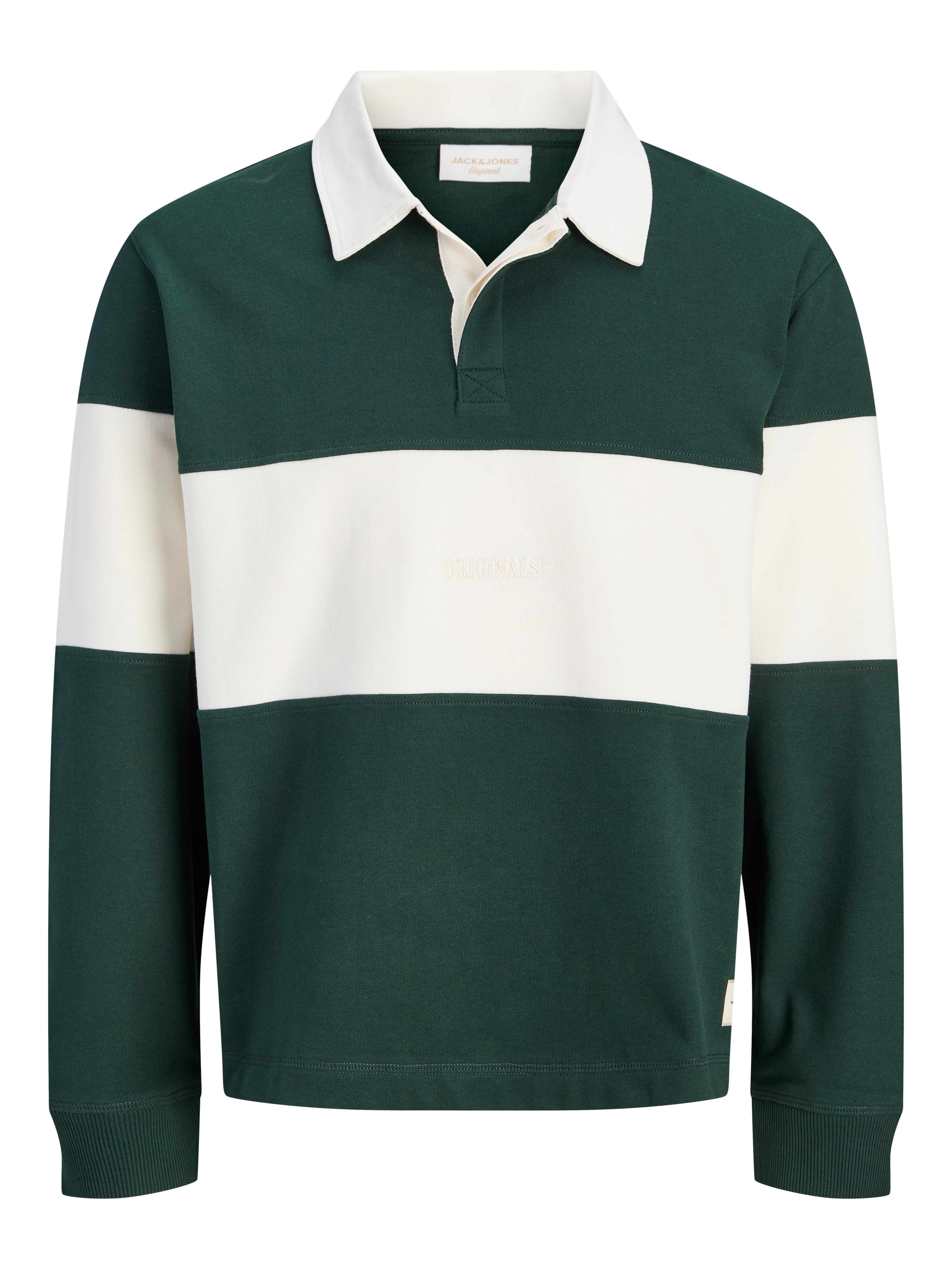 Jack & Jones Sweatshirt JORFREDERIKSBERG BLOCKING SWEAT POLO SN Baumwolle, relaxed fit – Bild 5 von 5