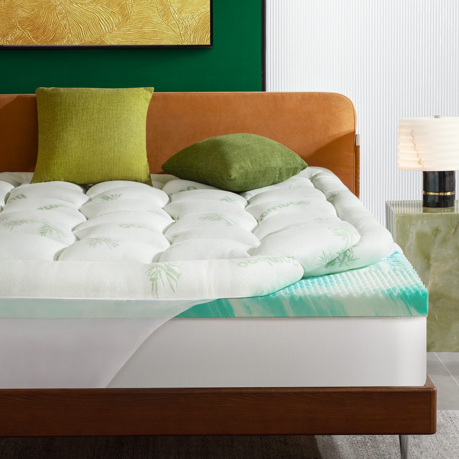 NicePlus, Topper Matratzentopper, 7 cm hoch, Topper für Boxspringbett, ergonomisch, atmungsaktiv, Waschbar Bezug