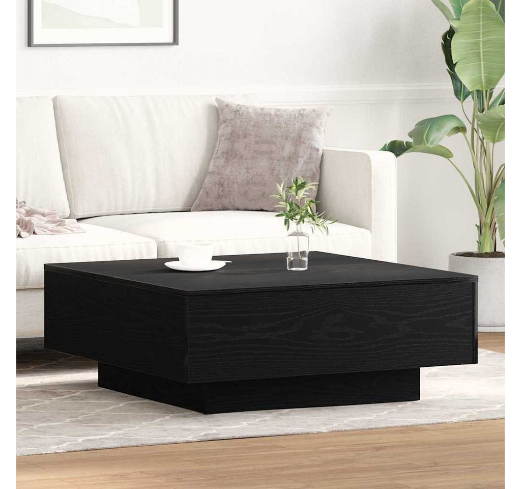 furnicato Couchtisch Moderner 80x80x31 cm in Schwarz Massivholz-Optik (1-St), Belastbarer Wohnzimmertisch mit glatter Platte für Lounge-Bereiche