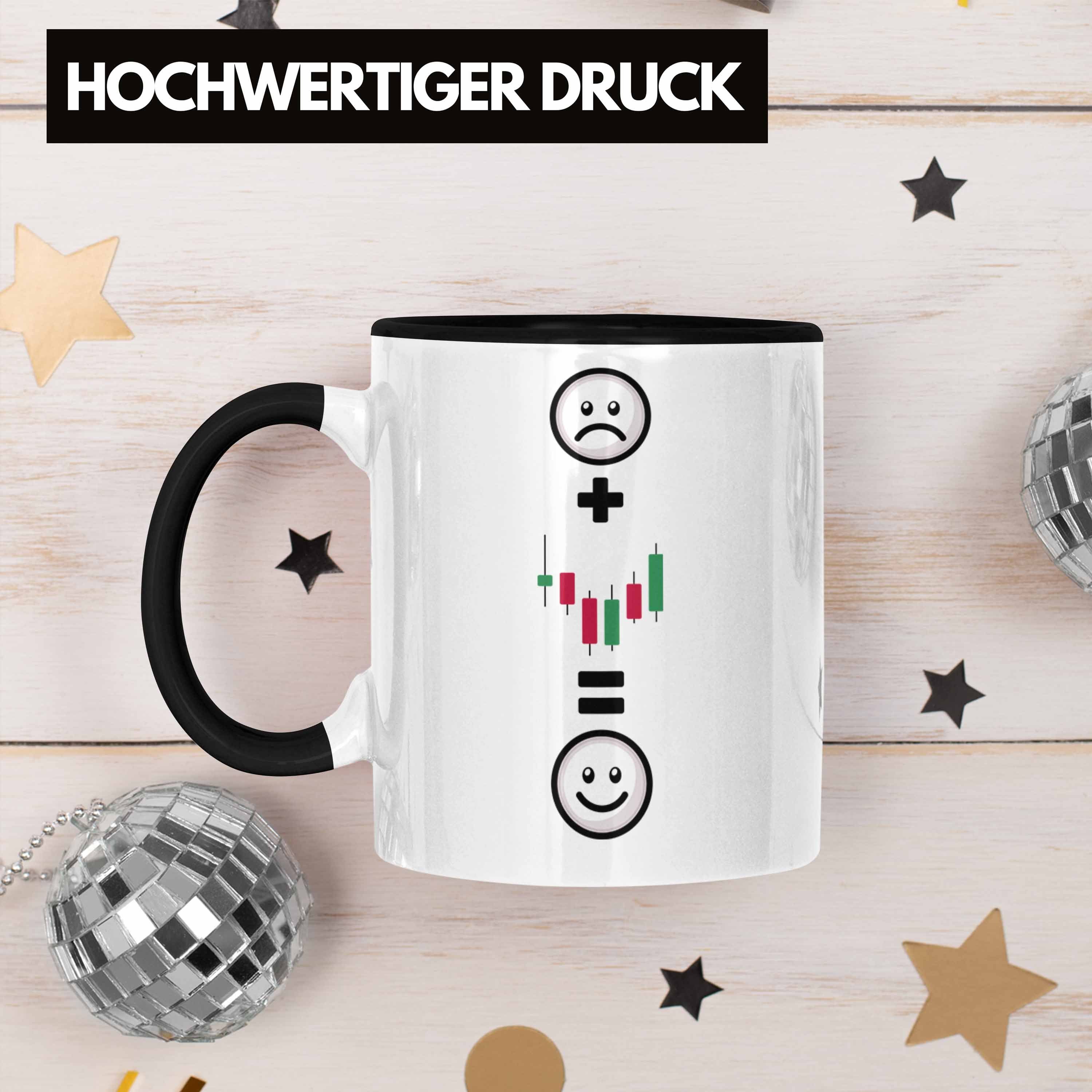 Trendation Börse Trading Aktien Schwarz Geschenkidee Daytrader für Tasse Lustige Geschenk Tasse