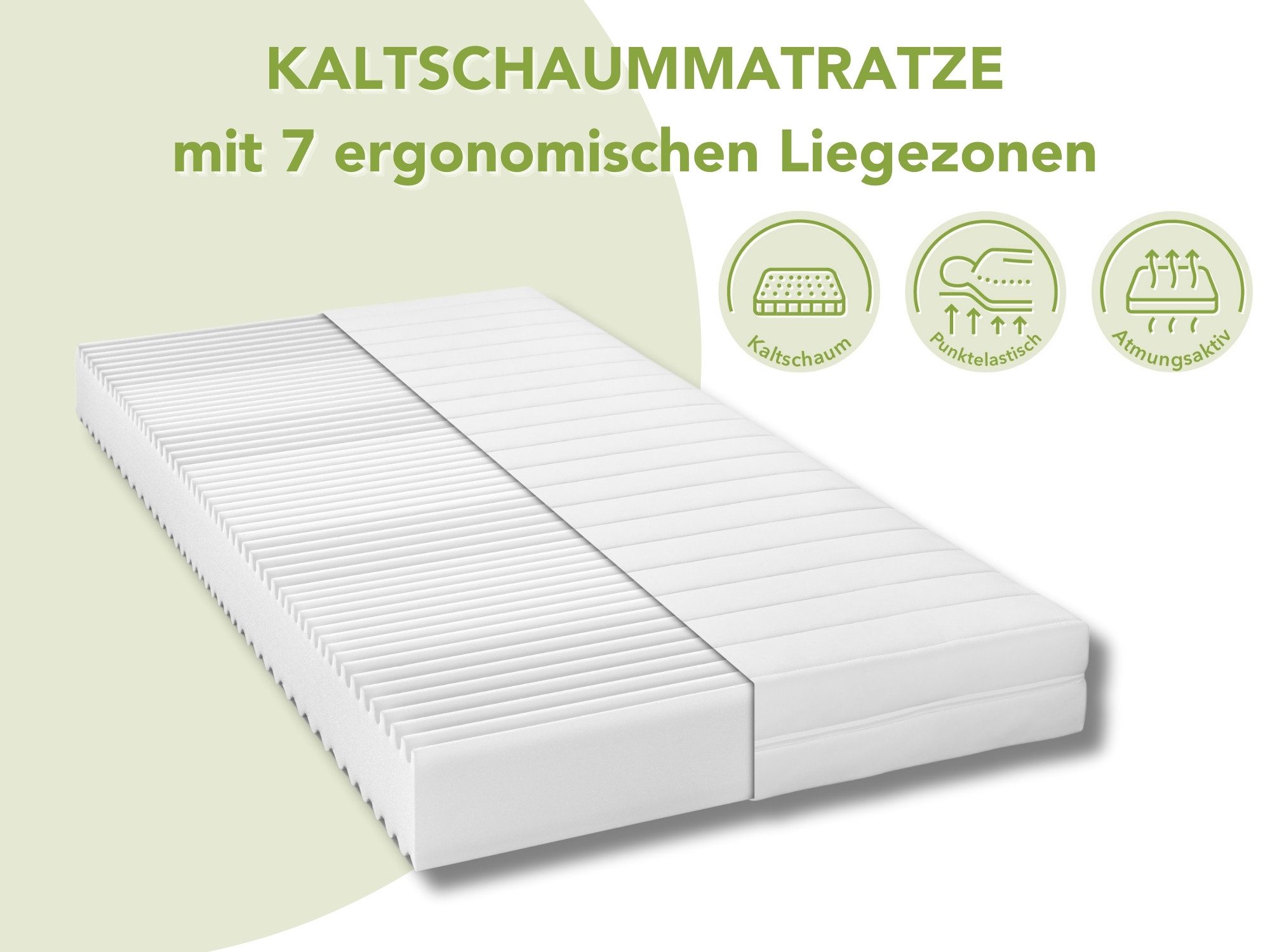 Kaltschaummatratze Bronze Duo, 7-Zonen Wendematratze mit zwei Liegeseiten H günstig online kaufen