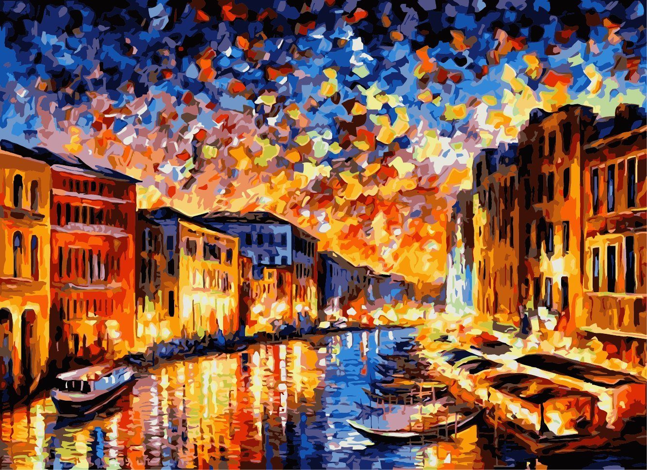 digitCUBE Раскрась по номерам Ausmalbild 40x50cm auf Rahmen (Paint by Numbers), Malset