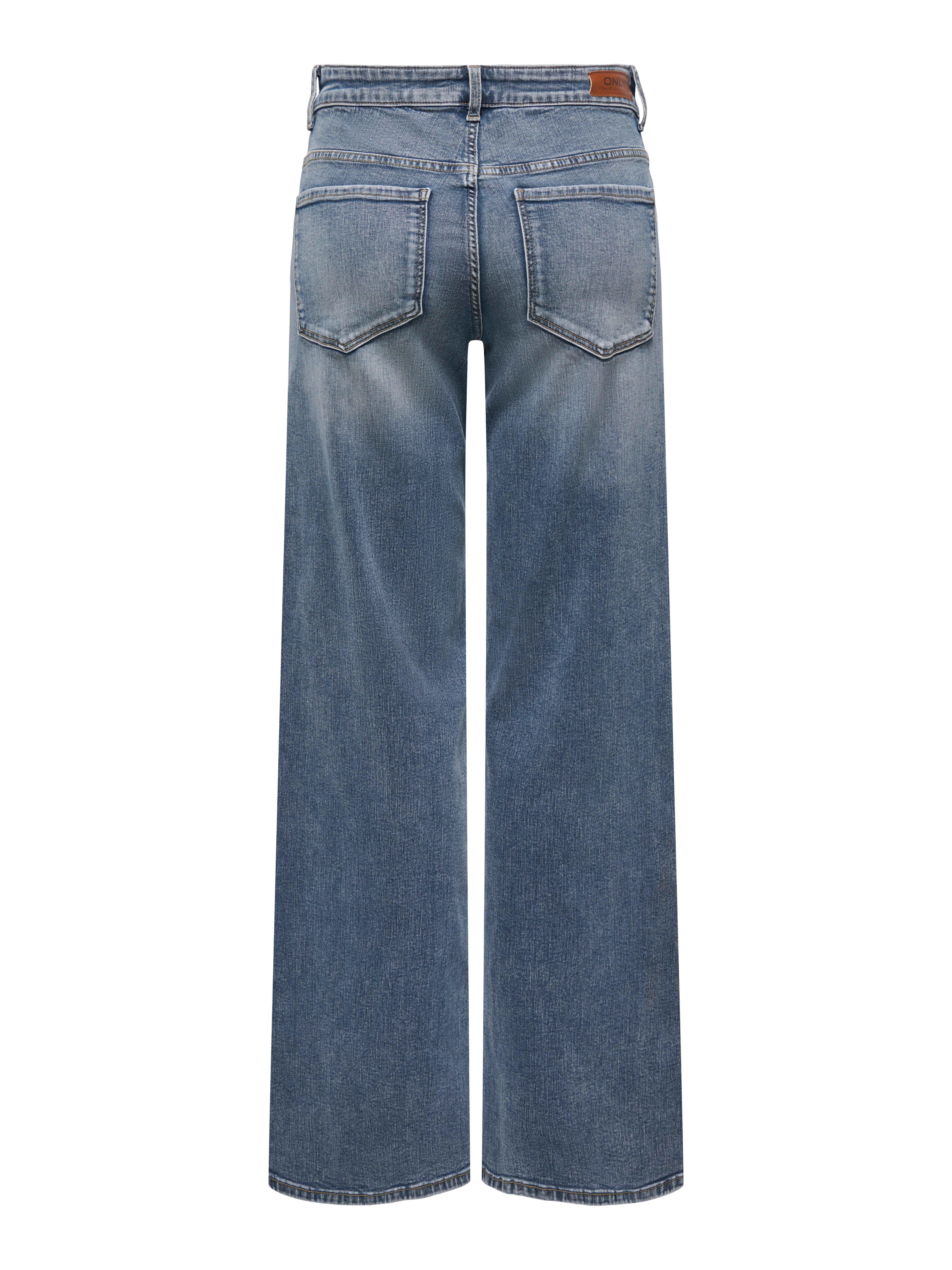 ONLY High-waist-Jeans ONLMADISON BLUSH CHARM HW WIDE LEG DNM Baumwollmischung, high waist, mit Charm Anhänger