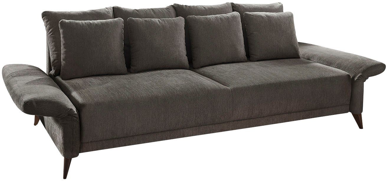 Jockenhöfer Gruppe Big-Sofa Schenna, verstellb.Armlehnen,Federkernpolsterung,8 Kissen,frei im Raum stellbar dunkelgrau | dunkelgrau | Big Sofas