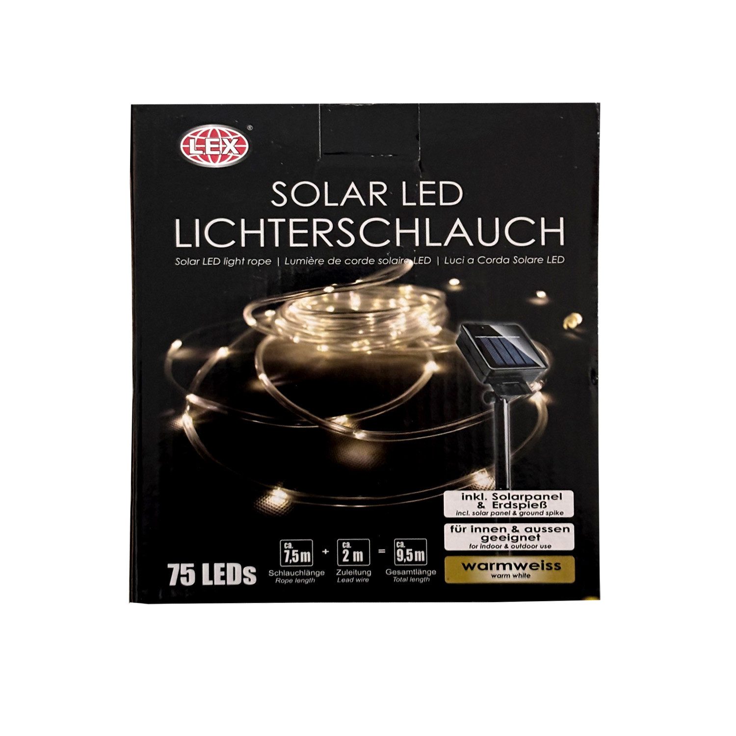 Mojawo LED Stern Solar 75 LED Lichterschlauch Erdspieß warmweiss Innen & Au günstig online kaufen