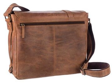 GreenLand Nature Messenger Bag Montenegro, aus Rindsleder mit Laptopfach