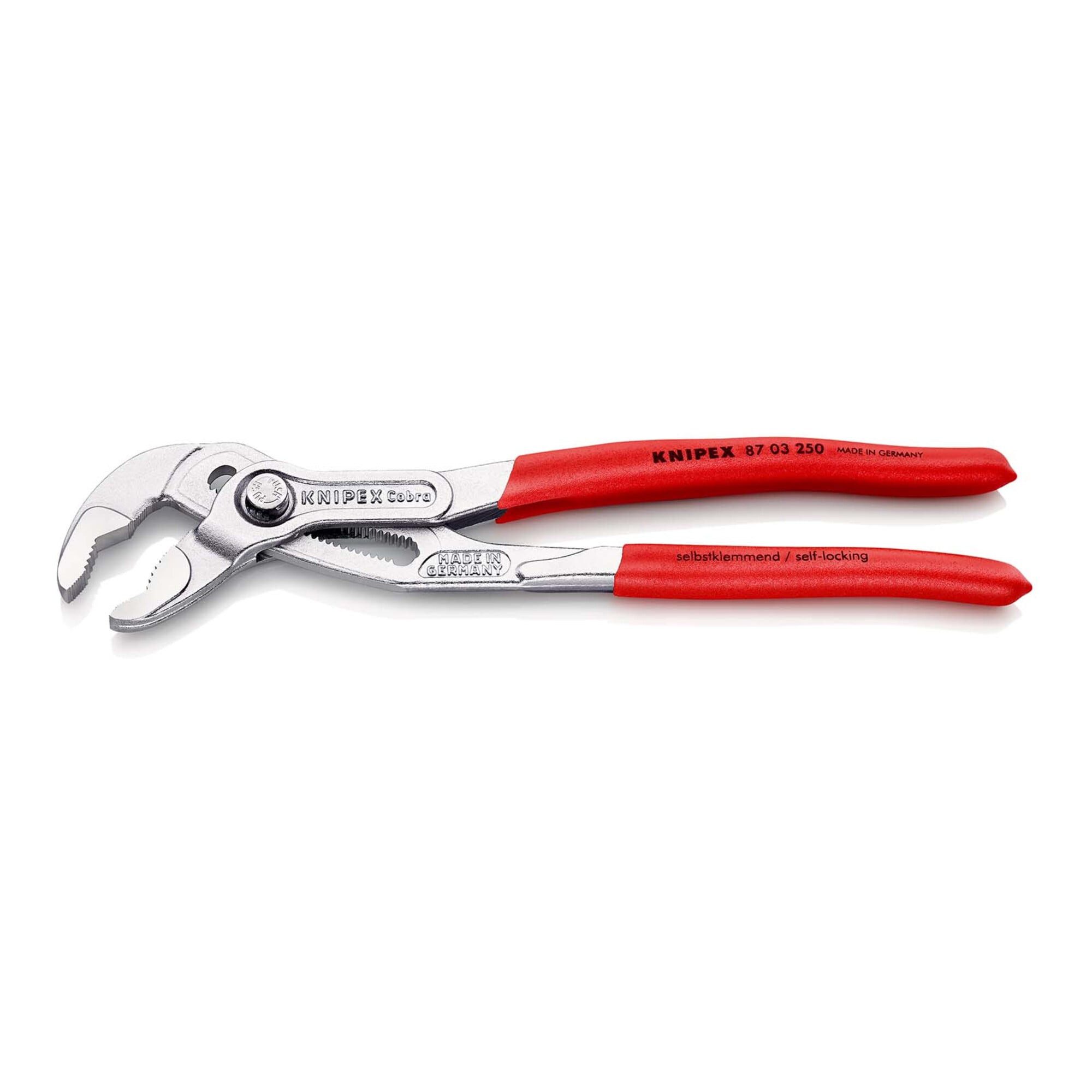 Knipex Wasserpumpenzange KNIPEX 87 03 250 Cobra® Hightech-Wasserpumpenzange mit rutschhemmendem