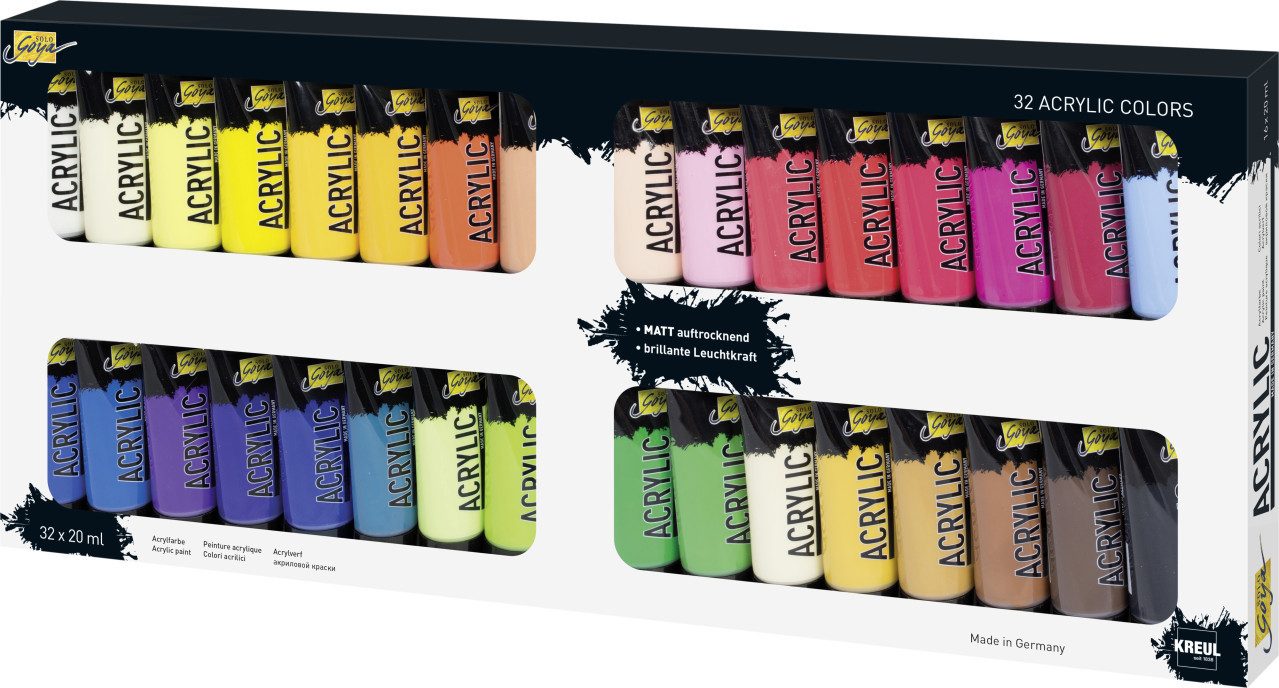 Kreul Acrylfarbe Kreul Solo Goya Acrylic Tuben 32er Set x 20 ml