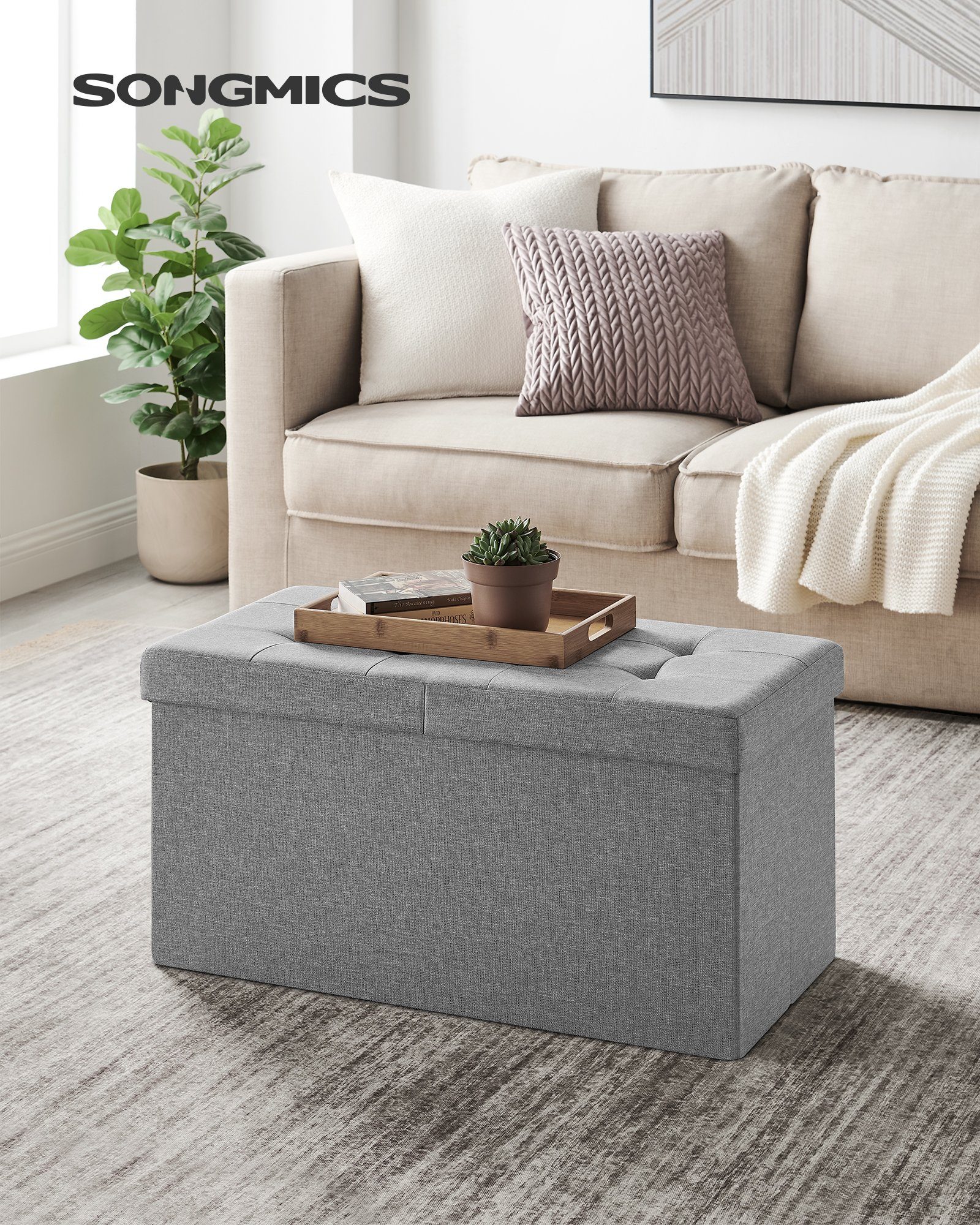 SONGMICS Sitzhocker sitzhocker, Sitzbank mit Stauraum, günstig online kaufen
