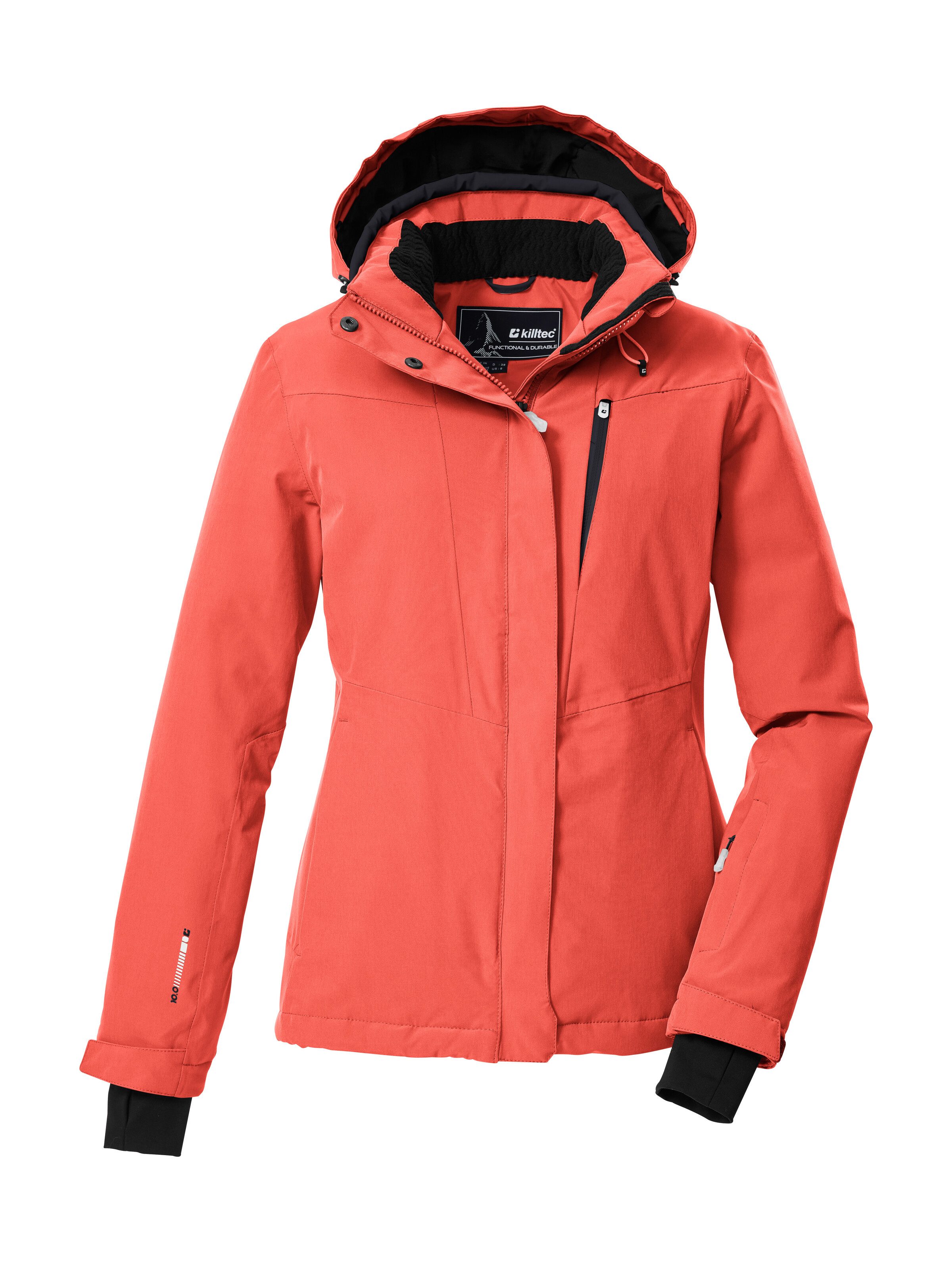 Killtec Skijacke KSW 25 WMN SKI JCKT Atmungsaktive, wasserdichte Skijacke mit abnehmbarer Kapuze