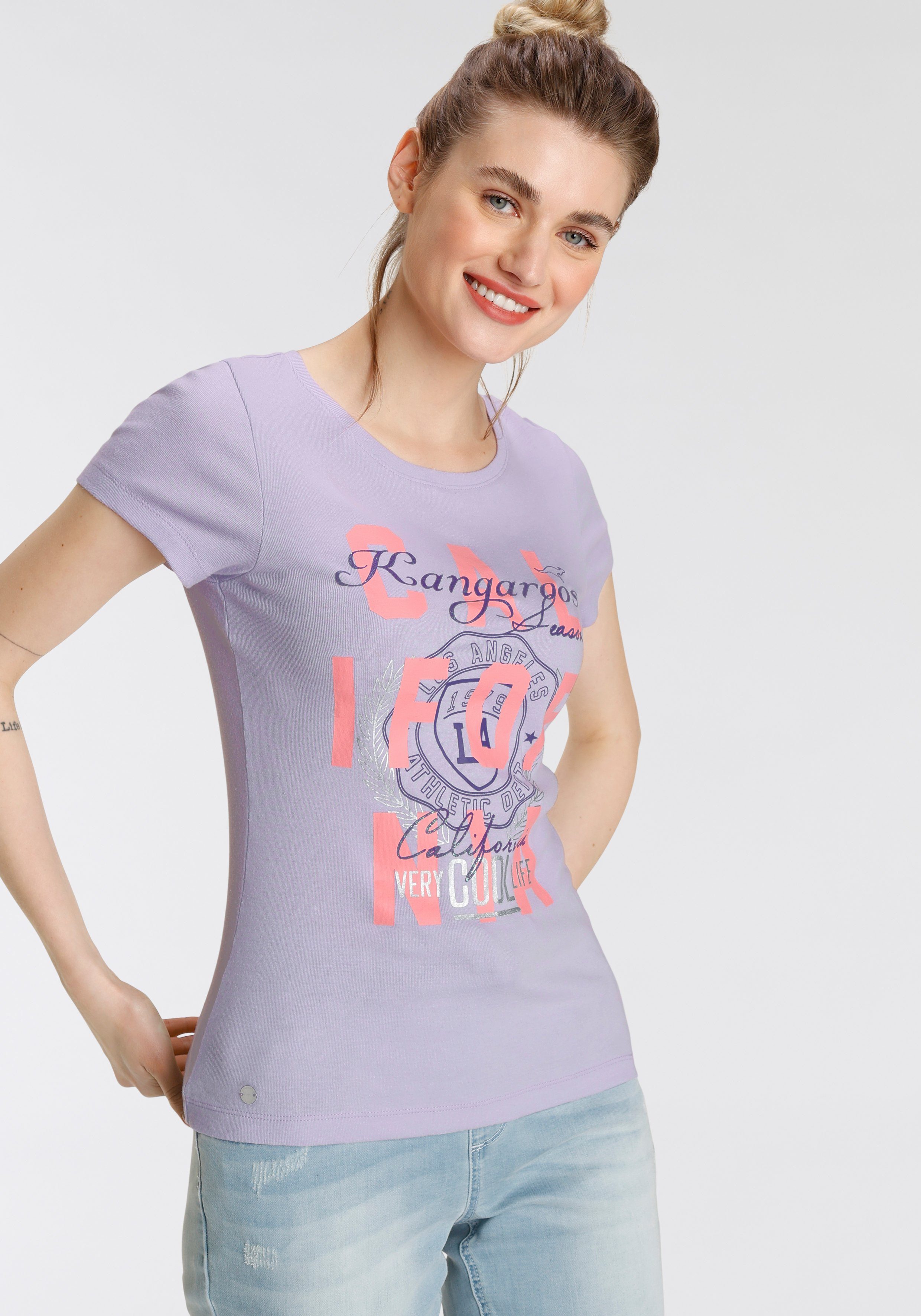 KangaROOS Print-Shirt KOLLEKTION California-Style - im Logodruck mit NEUE