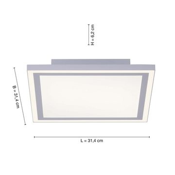 SellTec LED Deckenleuchte LED Panel EDGE, CCT-Farbtemperaturregelung, Dimmfunktion, Memoryfunktion, 1xLED-Board/17W, Warmweiß bis Kaltweiß, Farbwechsel, dimmbar per Fernbedienung