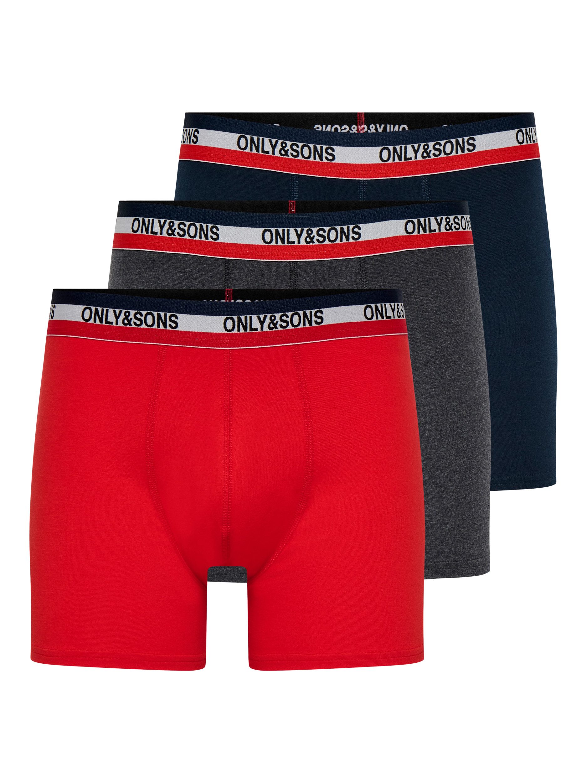 ONLY & SONS Trunk ONSFITZ SOLID BLACK TRUNK 3PACK NOOS (Packung, 3-St)