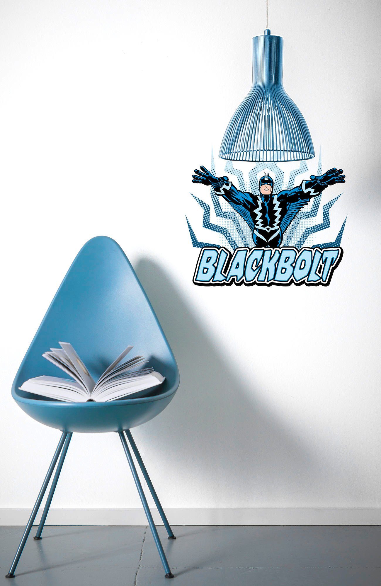 Komar Wandtattoo Blackbolt Comic Classic (1 St), 50x70 cm (Breite x Höhe), selbstklebendes  Wandtattoo