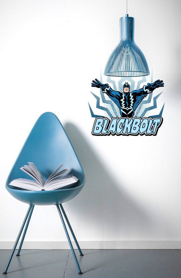 Komar Wandtattoo Blackbolt Comic Classic (1 St), 50x70 cm (Breite x Höhe), selbstklebendes  Wandtattoo