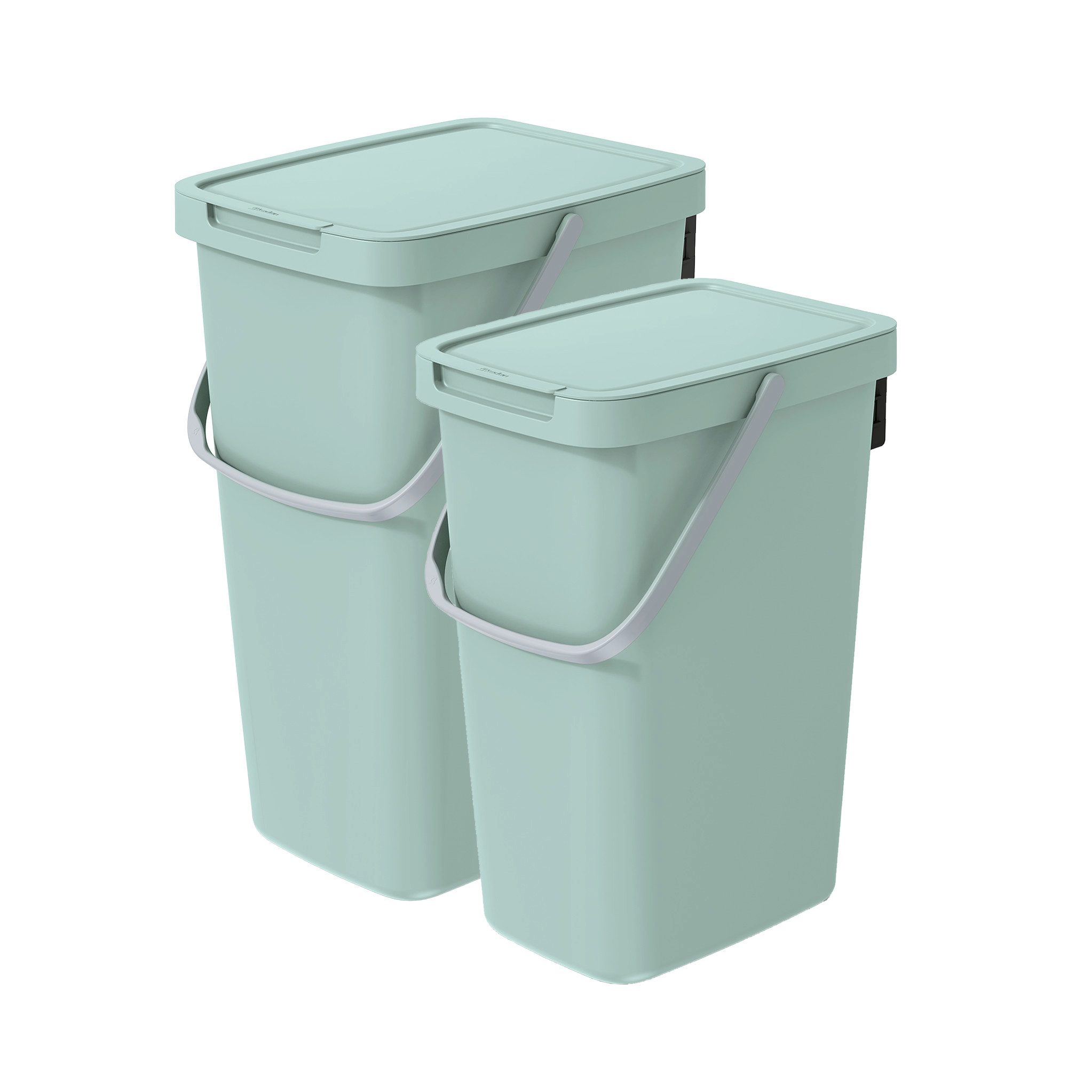VidaAtHome.de Mülleimer Q-SYSTEMA Abfalleimer-Set 12 Liter + 20 Liter