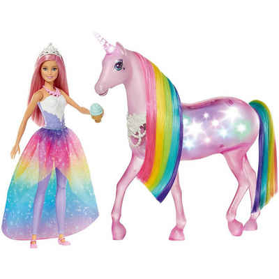 Mattel® Anziehpuppe »Barbie Dreamtopia Magisches Zauberlicht Einhorn«