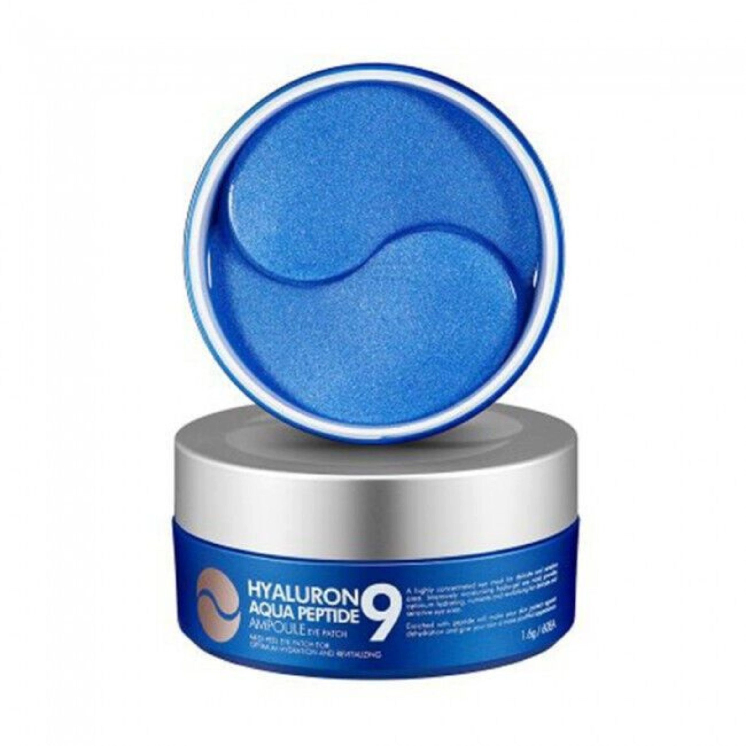 Medi-Peel Augenmaske MEDI-PEEL, Hyaluron Aqua Peptide Ampoule Eye Patch - 60 Pcs, Hydrogel-Augenpads mit 9-fach Hyaluron- und Peptidkomplex