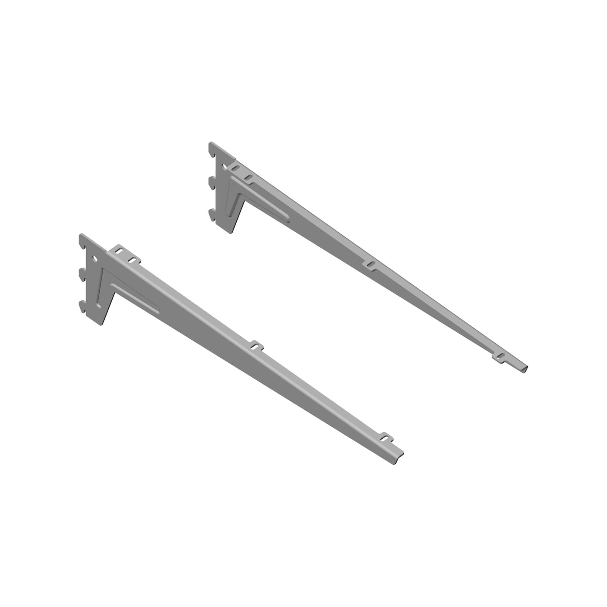 ELEMENT SYSTEM Schwerlastregal DIY, Winkelträger 10300 für Wandschiene grau, weißaluminium