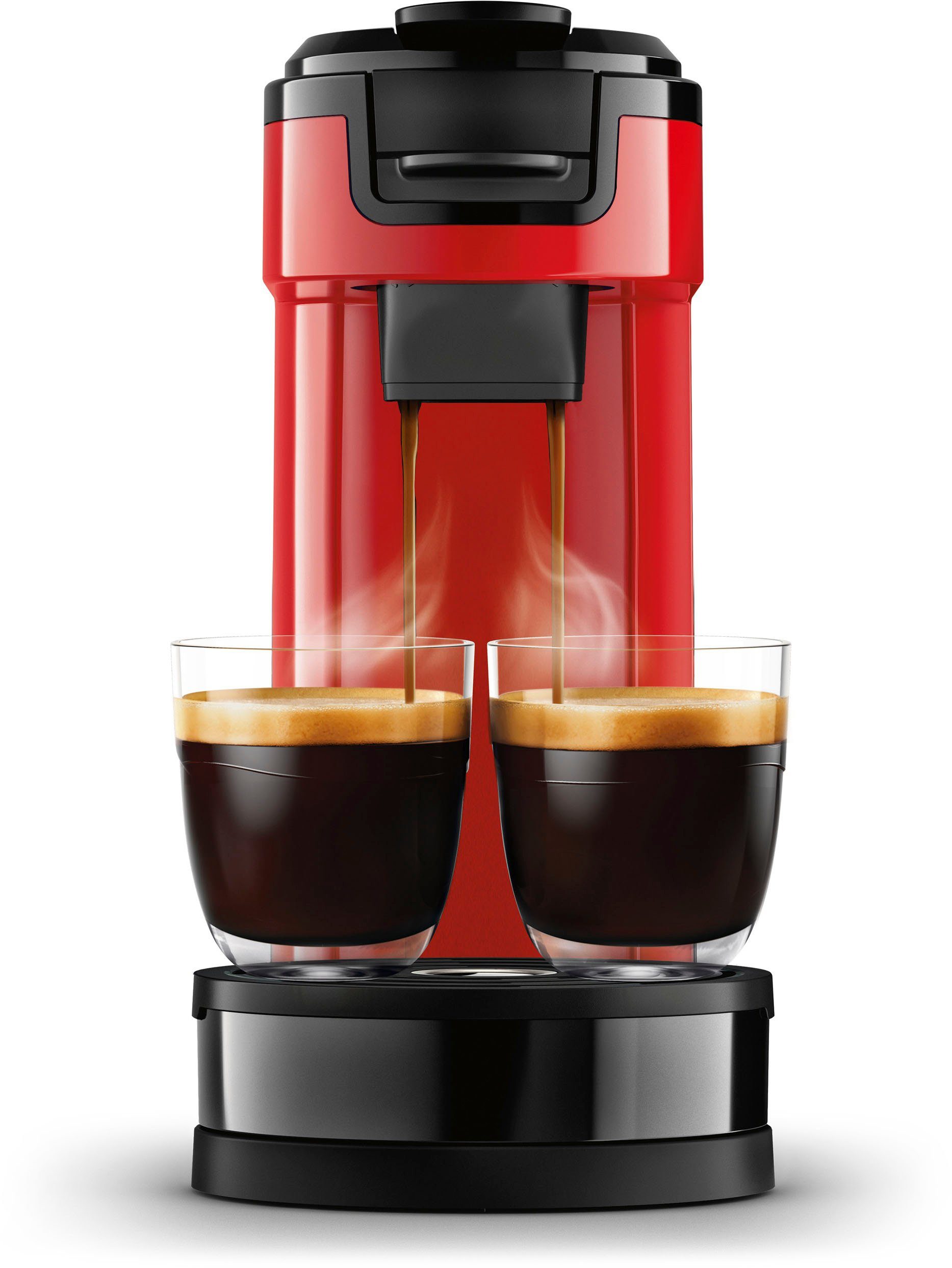 Philips Senseo Kaffeepadmaschine Switch HD6592/84, 2-in-1 Pad und Filterkaffee, 1l Kaffeekanne, aus 26% rec. Plastik