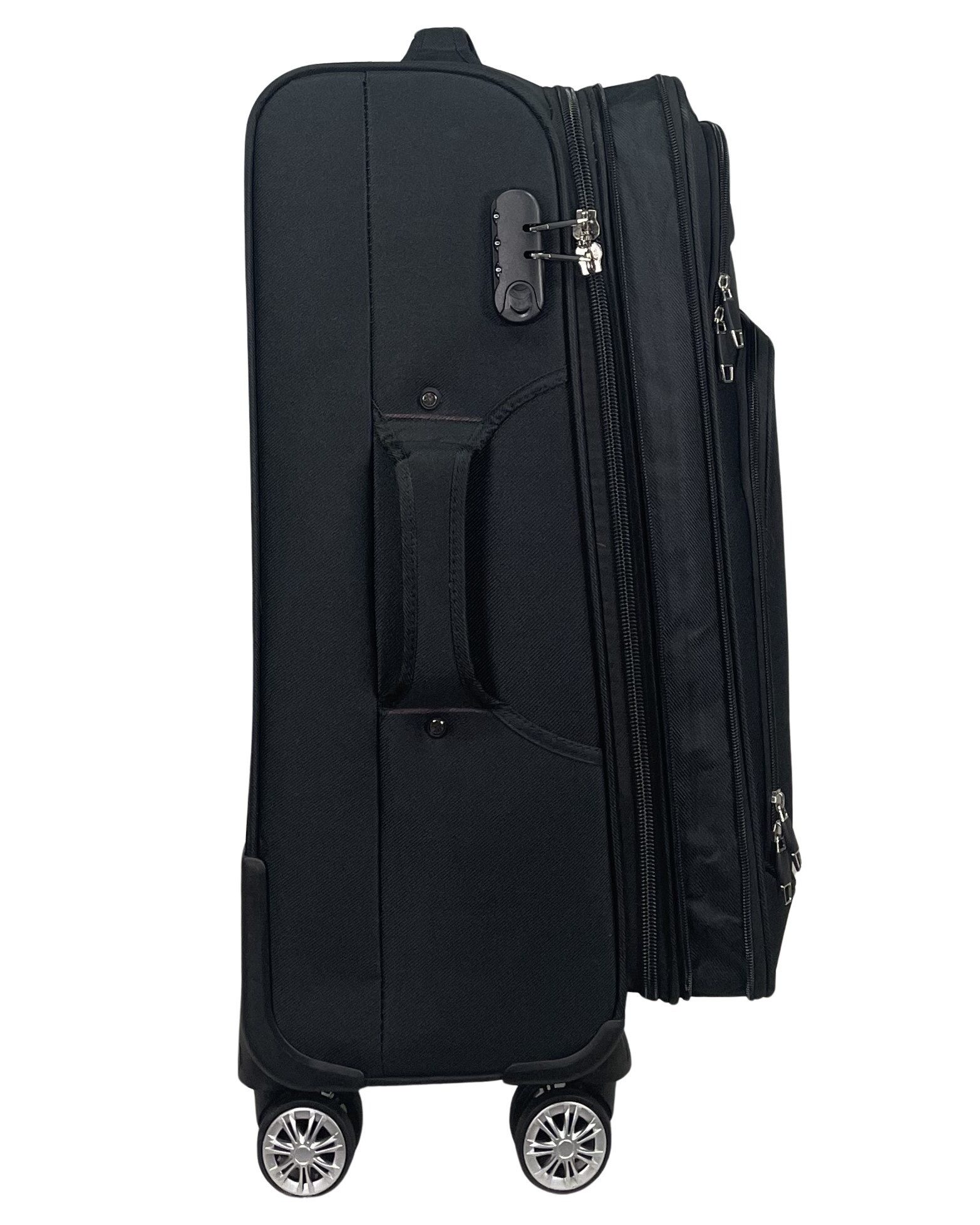 MTB Kofferset Reisekoffer Handgepäck Tasche Trolley Koffer Stoffkoffer 3er Set, (Spar-Set, 360 Grad Rollen), Dehnungsfuge, Extra leicht, Extrem Robust, Raumteil – Bild 4 von 5