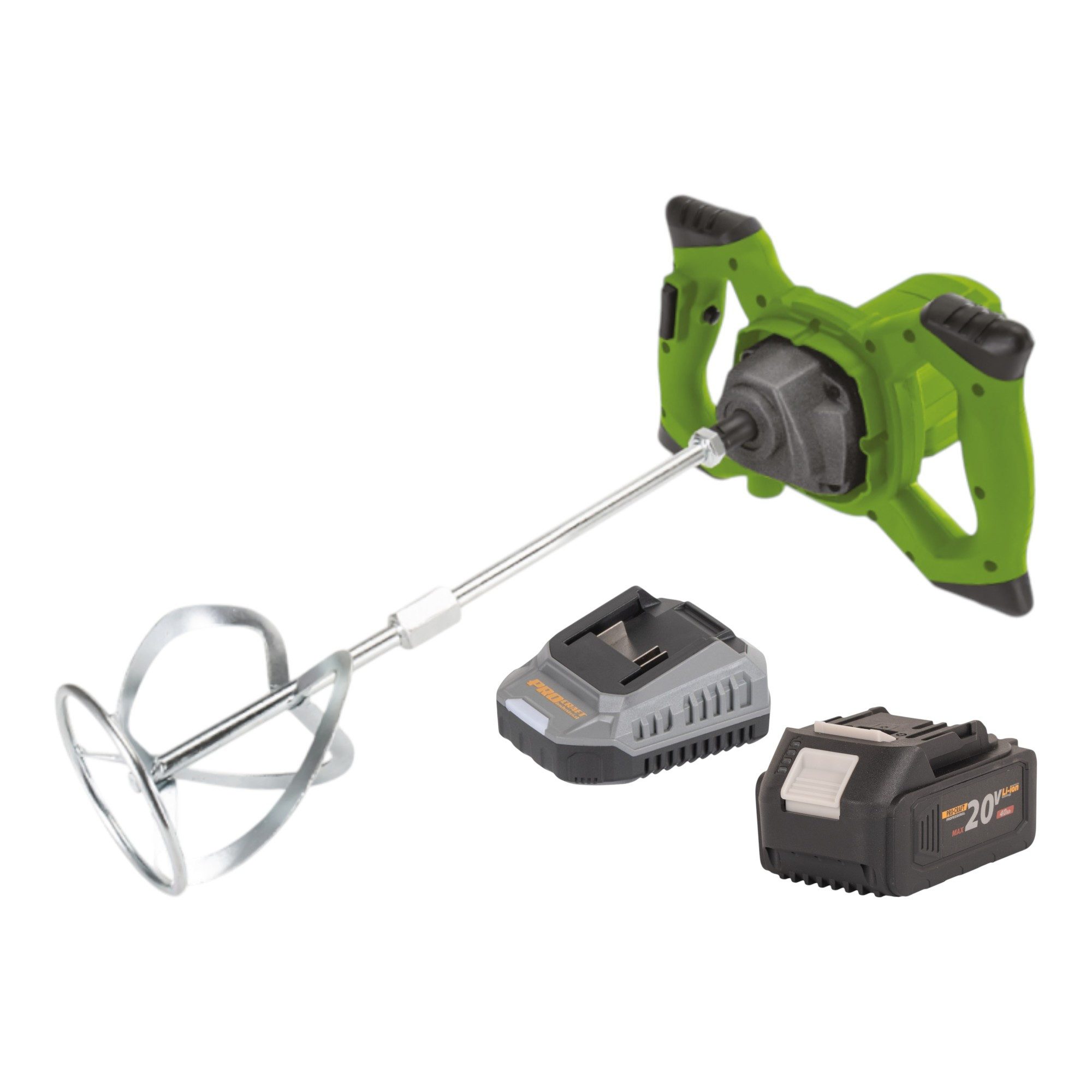PRO CRAFT Rührwerk PMM20 Akku Rührwerk 20 V Brushless + 1x Akku 4,0 Ah + Ladegerät