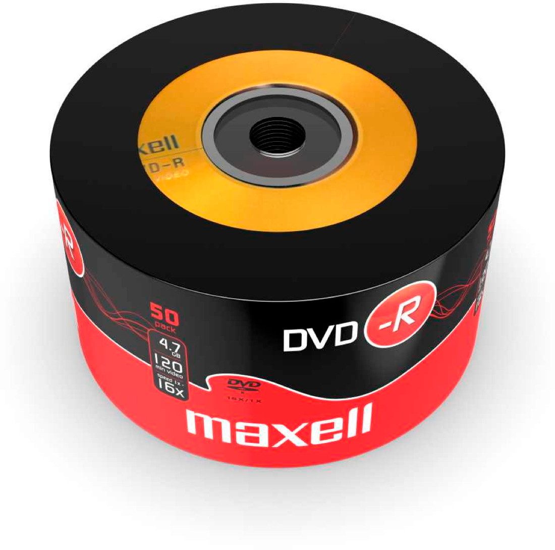 Maxell DVD-Rohling 50 Maxell Rohlinge DVD-R 4,7GB 16x Shrink