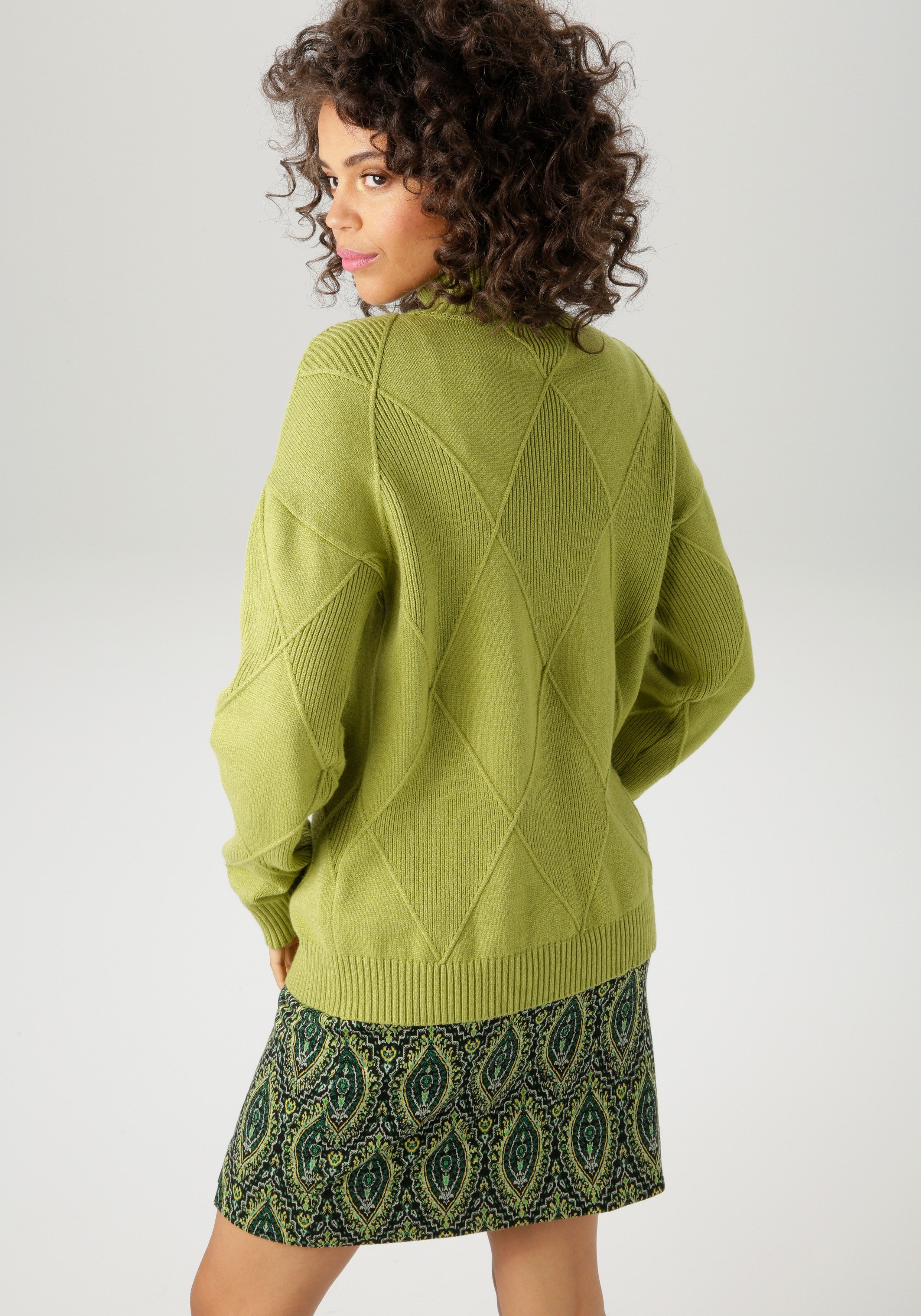 Aniston CASUAL Strickpullover im trendigen Rauten-Muster günstig online kaufen