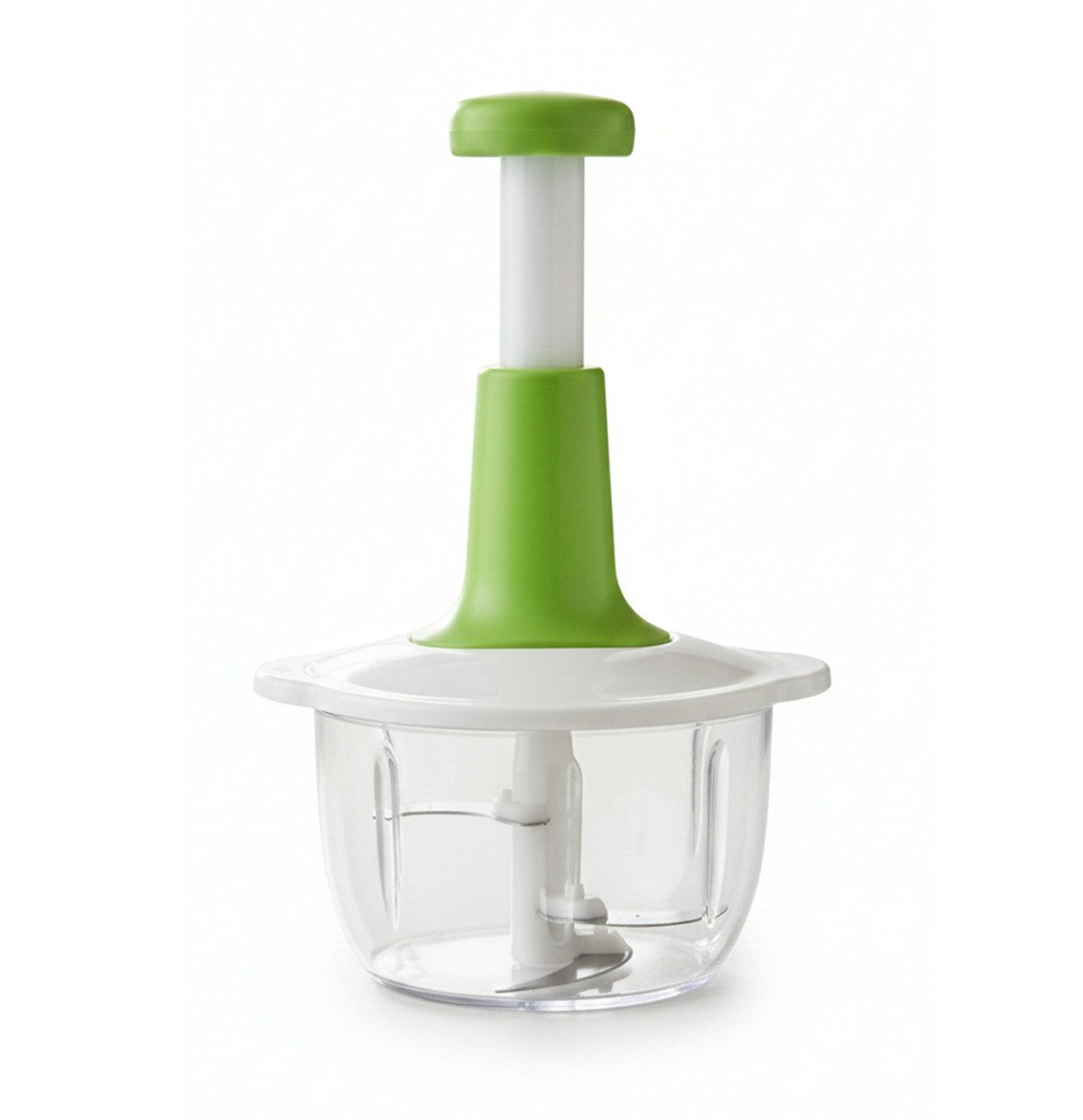 Cheffinger Zerkleinerer Manueller Multischneider & Zerkleinerer - 1000 ml, Weiß-Grün