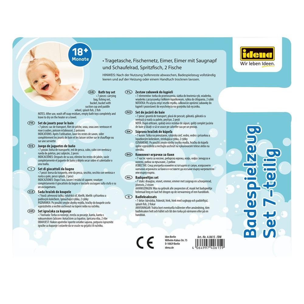 Idena Badespielzeug Badespielzeug-Set, 6-teiliges Wasserspielzeug Badewannenspielzeug