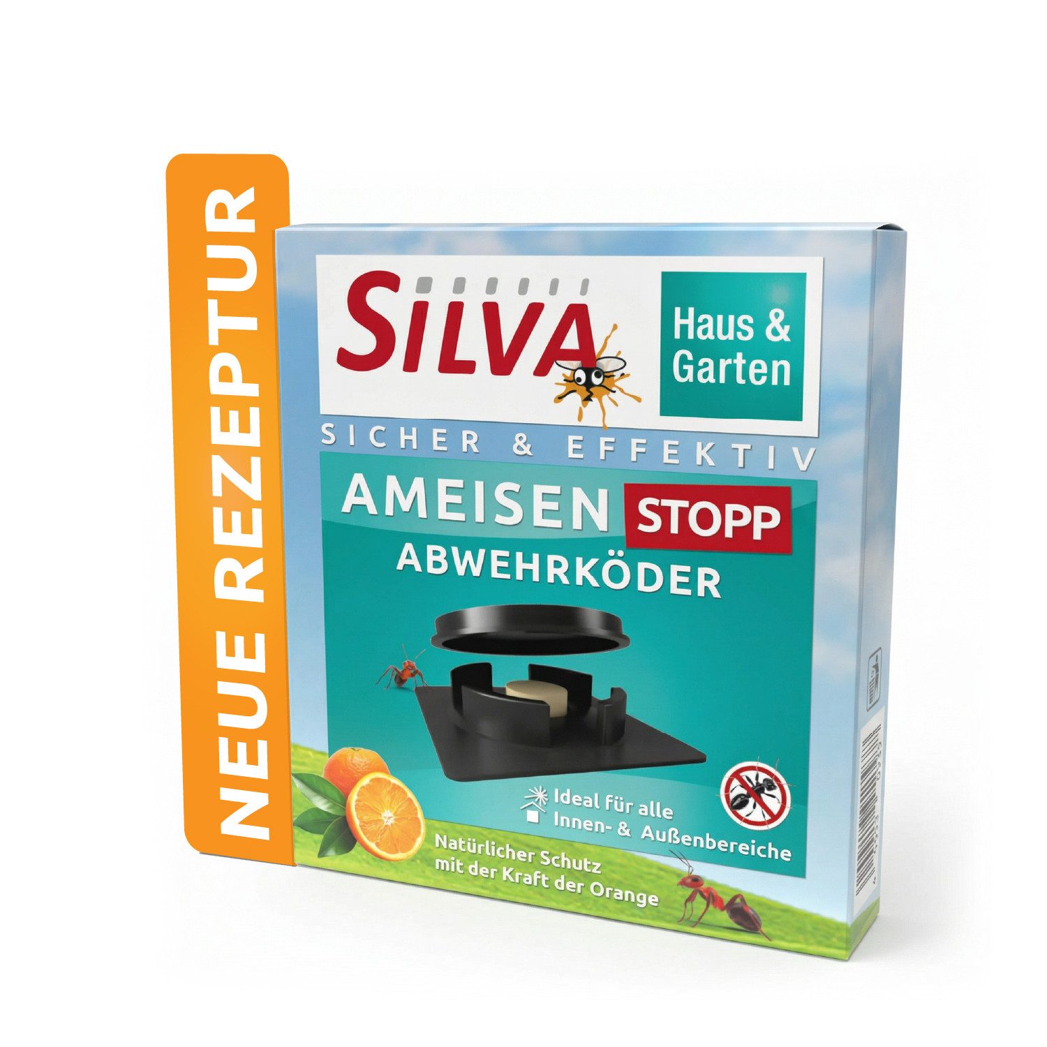 Silva Haus & Garten Vergrämungsmittel Silva® Ameisenköder 4er – gegen Ameisen im Haus & Garten – PT19 Biozid, 4-St., Set aus 4 Köderdosen, 4 Stück für drinnen & draußen