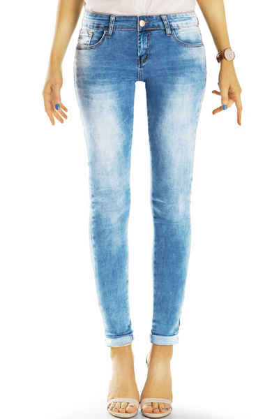 be styled Röhrenjeans Enge Slim Röhrenjeans Low Waist Hose - Damen - j16k-3 5-Pocket-Style, mit Stretch-Anteil