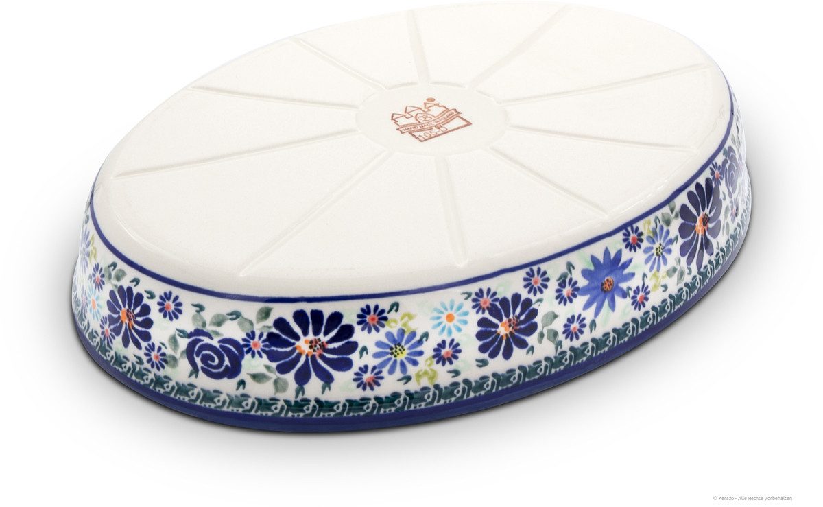 Bunzlauer Keramik Auflaufform Original Bunzlauer Keramik Auflaufform oval 31x22x5,5cm Dekor DU126, Keramik