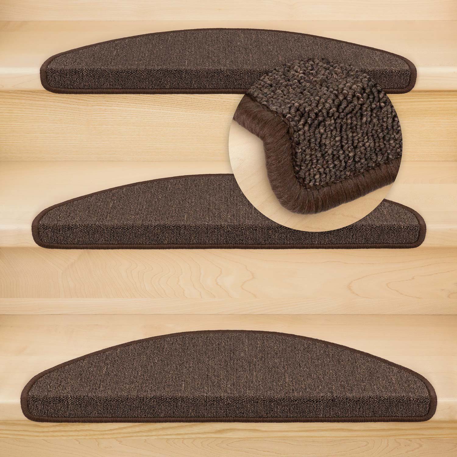 Metzker® Stufenmatte Stufenmatten Ariston im Sonderformat 64/20cm Halbrund, halbrund, Höhe: 5 mm, 15 Stück im Set – Bild 3 von 5